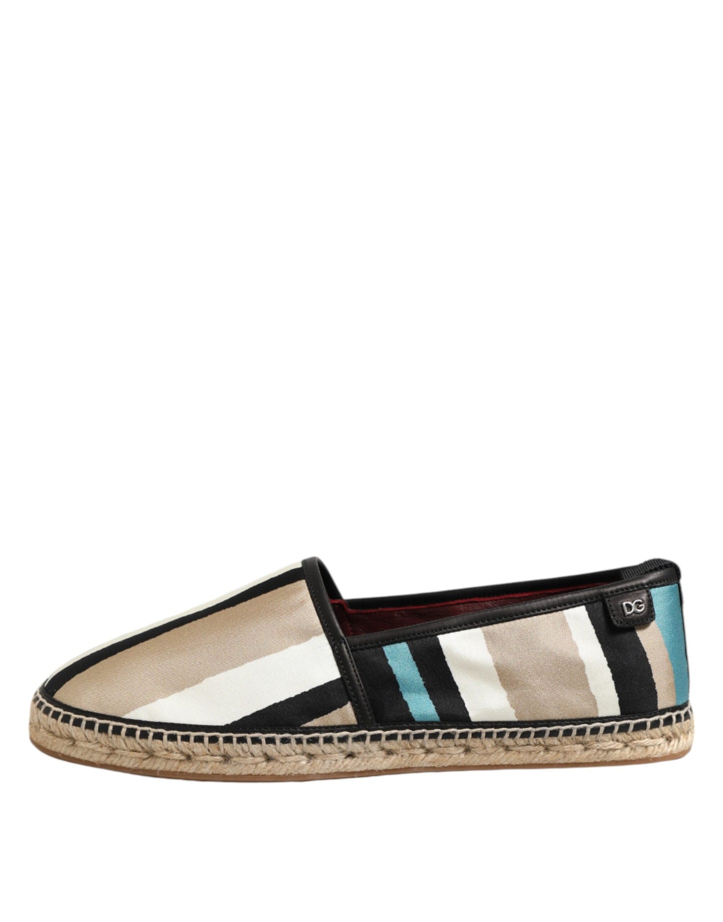 Dolce & Gabbana Espadrilles plates en toile à rayures multicolores