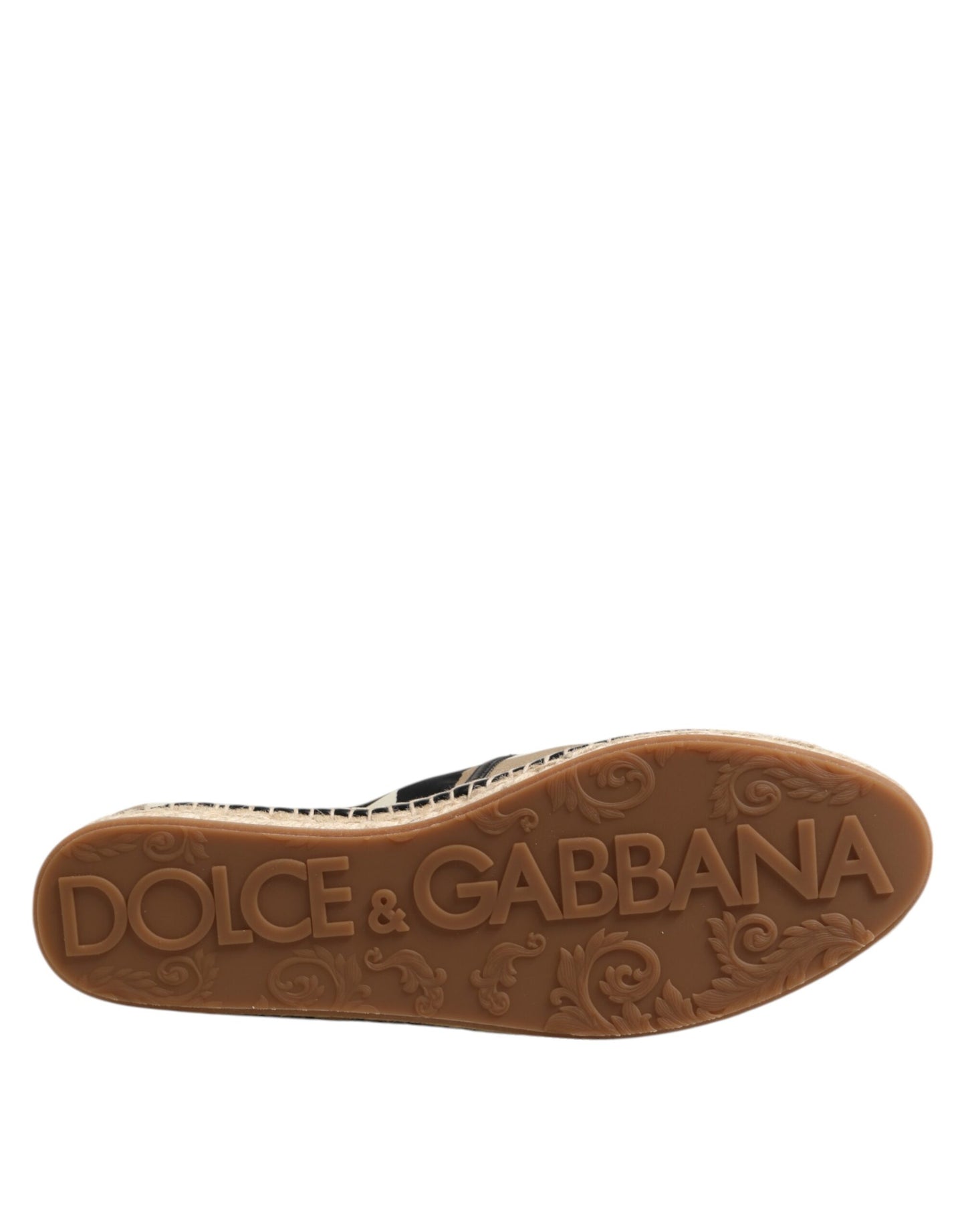 Dolce & Gabbana Espadrilles plates en toile à rayures multicolores