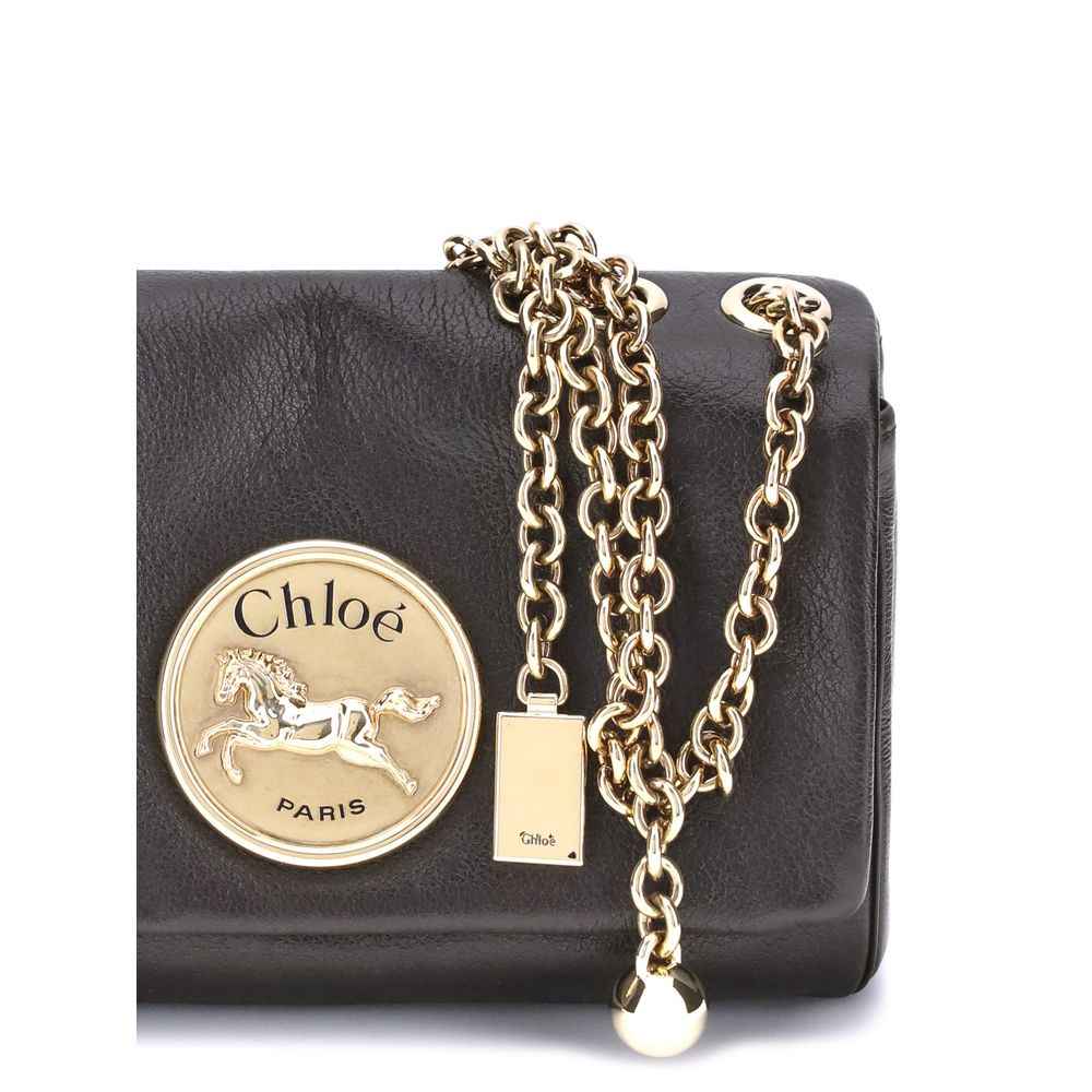 Chloé Heritage Shoulder Bag Soft Grained Leather Logo