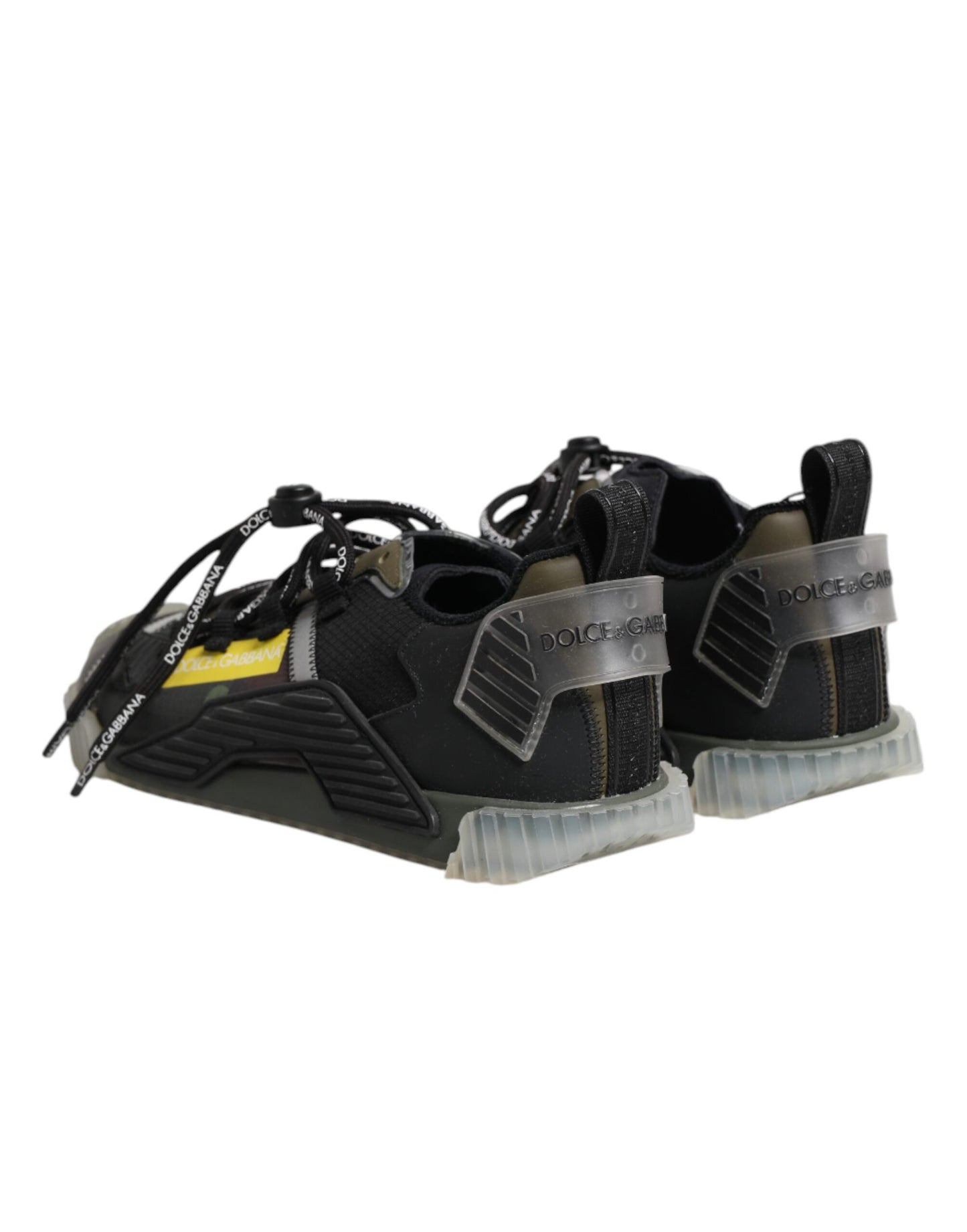 Dolce & Gabbana Black Lace Up Low Top NS1 Sneakers Shoes by Dolce & Gabbana