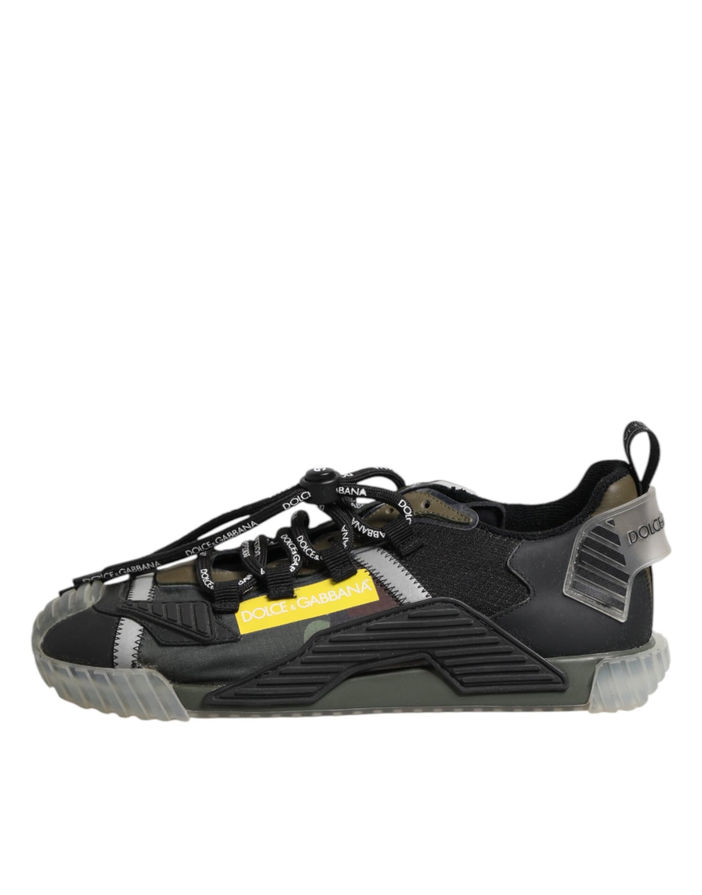 Dolce & Gabbana Black Lace Up Low Top NS1 Sneakers Shoes by Dolce & Gabbana