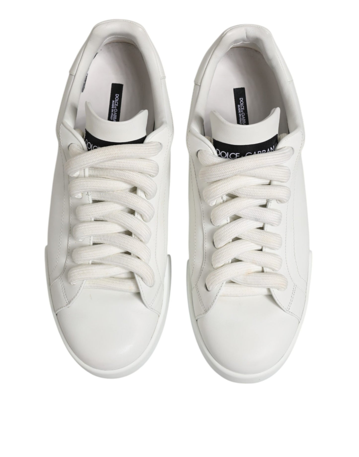 Dolce & Gabbana White Logo Lace Up Low Top Men Sneakers Shoes by Dolce & Gabbana