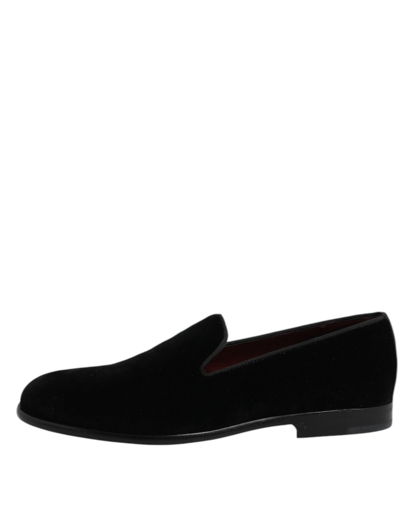 Mocassins à enfiler en velours noir Dolce & Gabbana, chaussures habillées