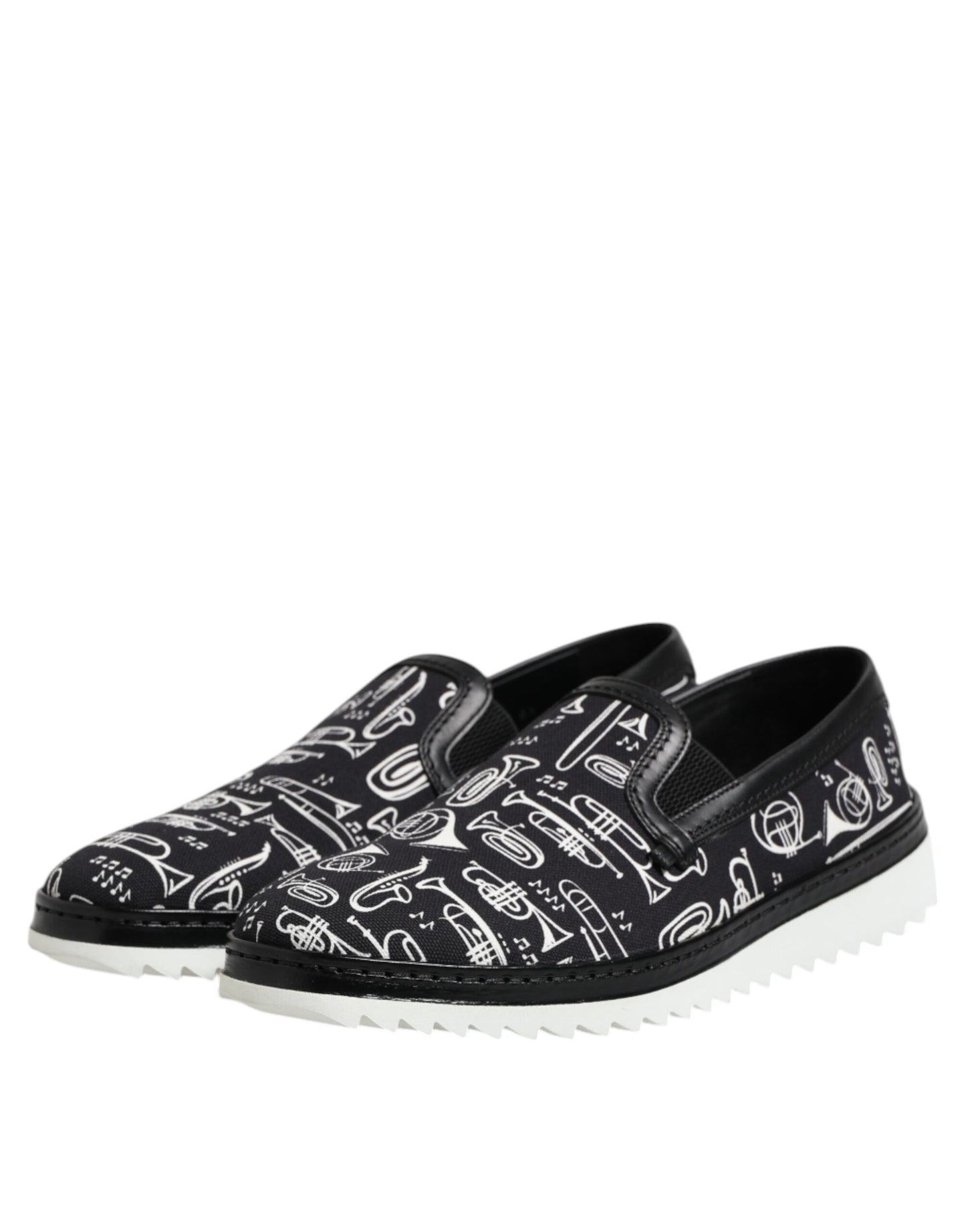 Mocassins imprimés noirs Dolce & Gabbana pour homme