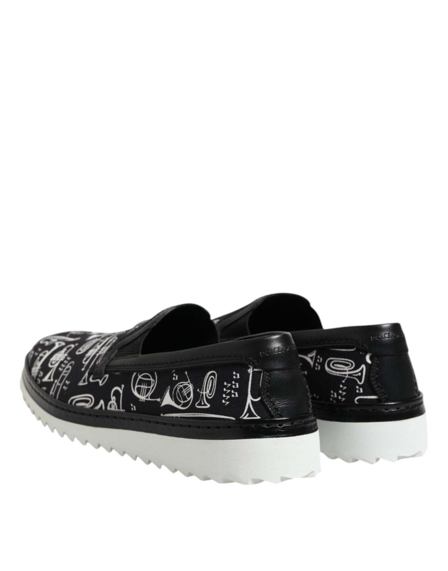 Mocassins imprimés noirs Dolce & Gabbana pour homme