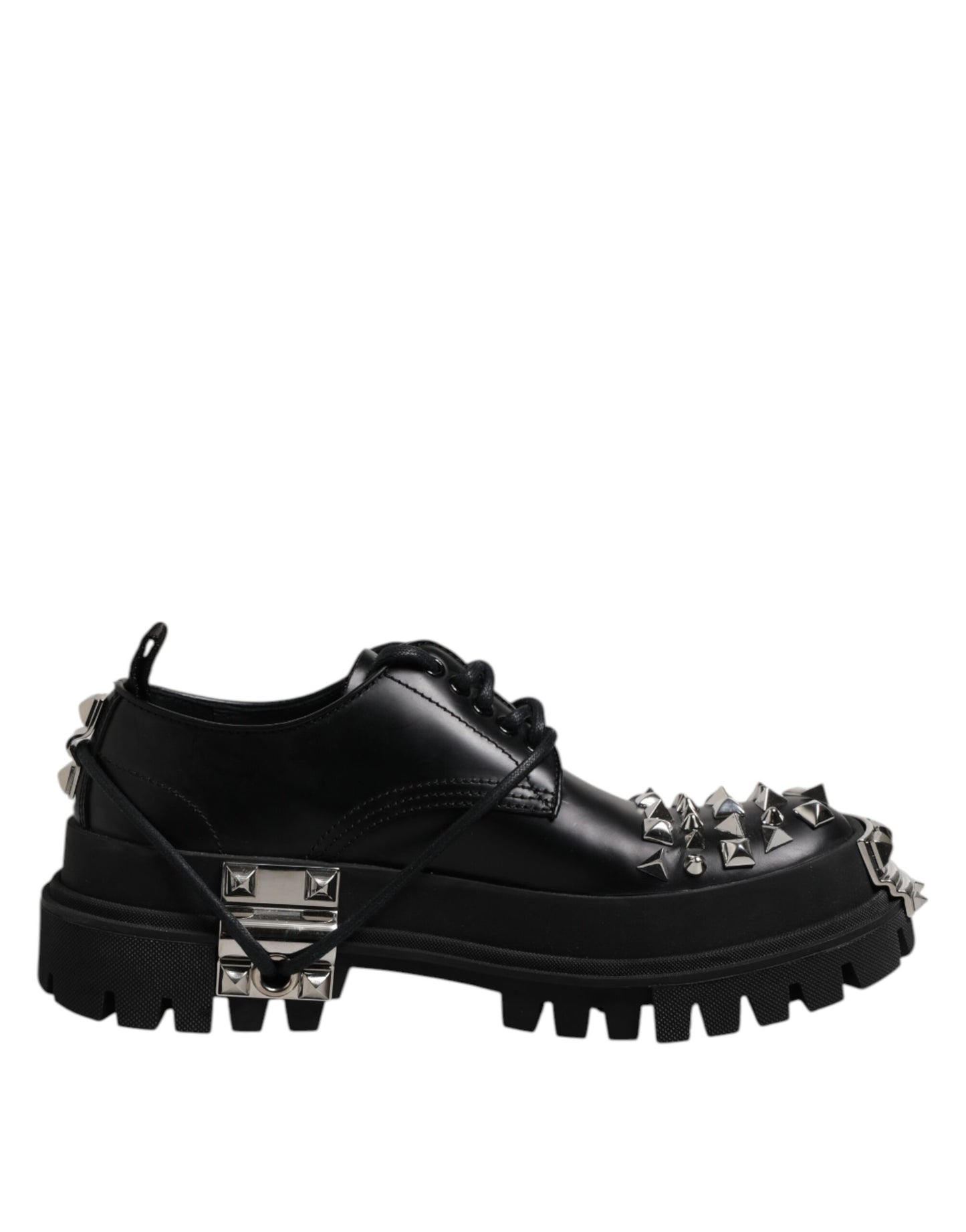 Chaussures derby de randonnée en cuir noir Dolce & Gabbana