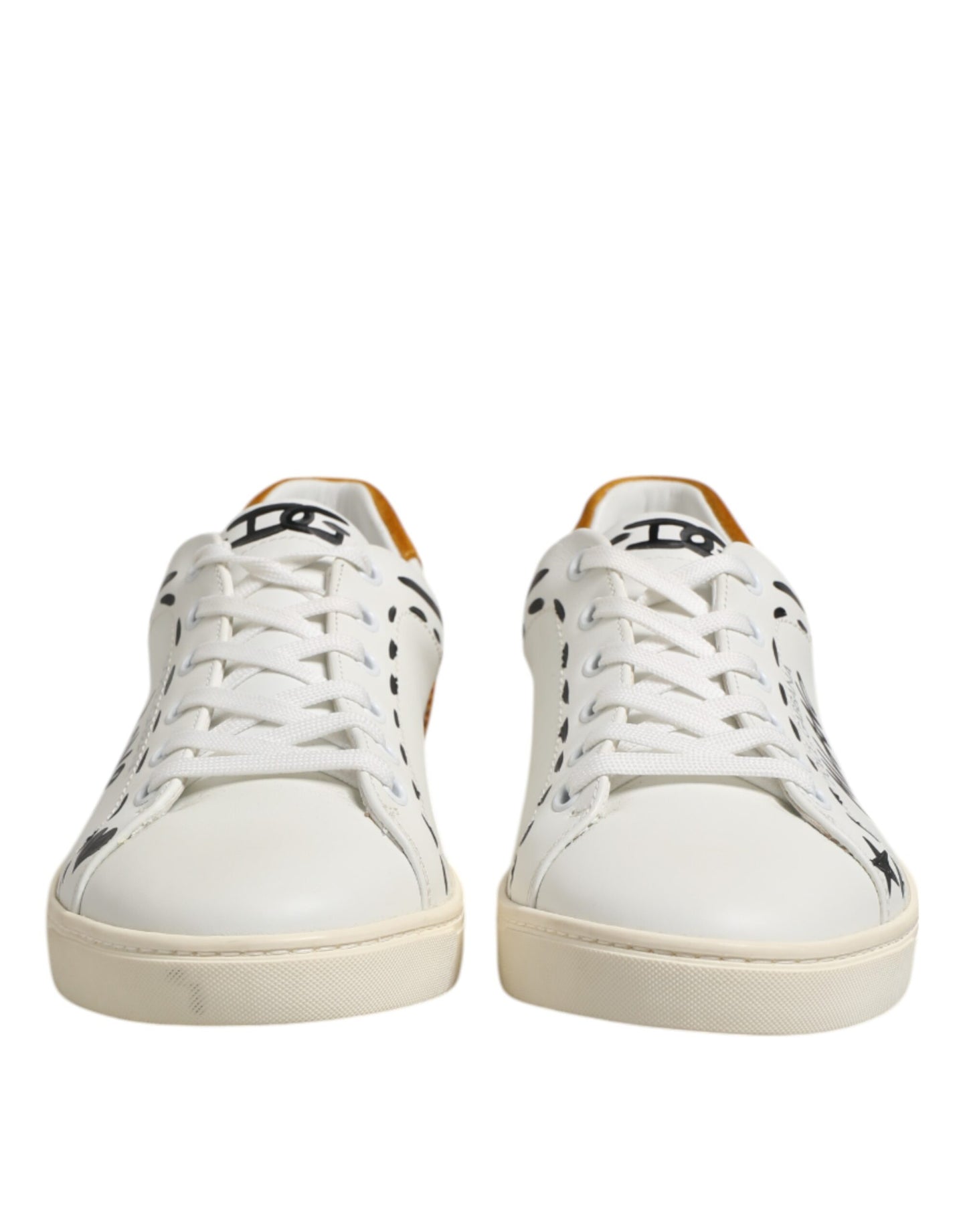 Dolce & Gabbana White Leather MILANO Low Top Sneakers Shoes by Dolce & Gabbana