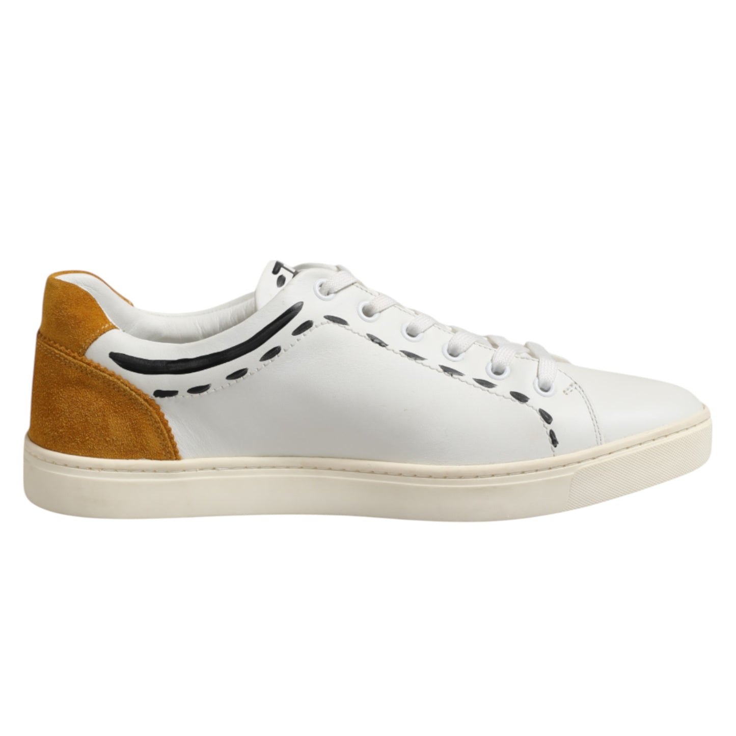 Dolce & Gabbana White Leather MILANO Low Top Sneakers Shoes by Dolce & Gabbana