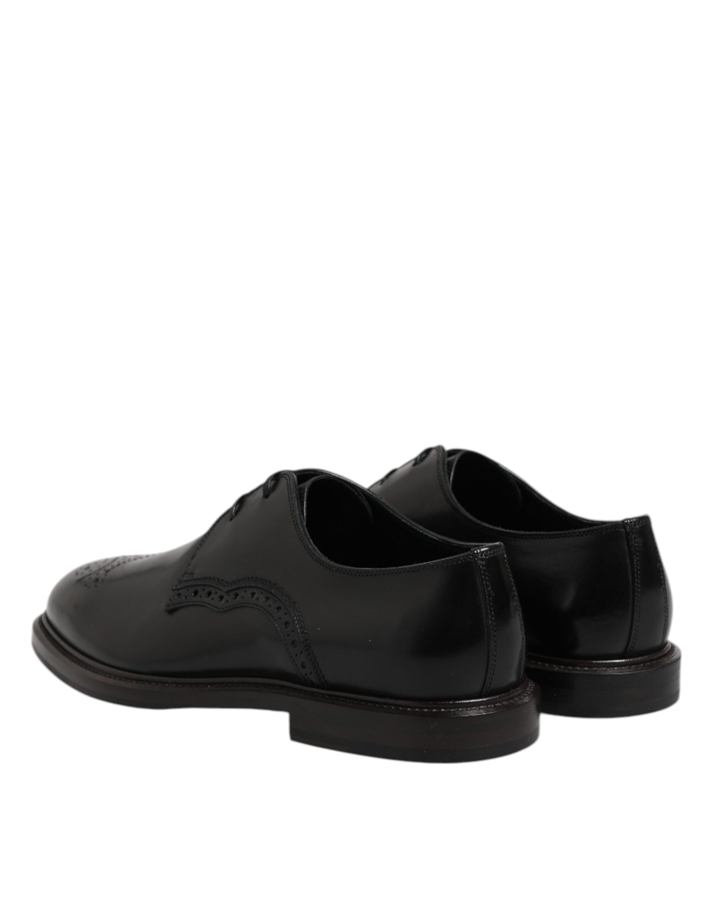 Chaussures habillées Derby en cuir noir Dolce & Gabbana