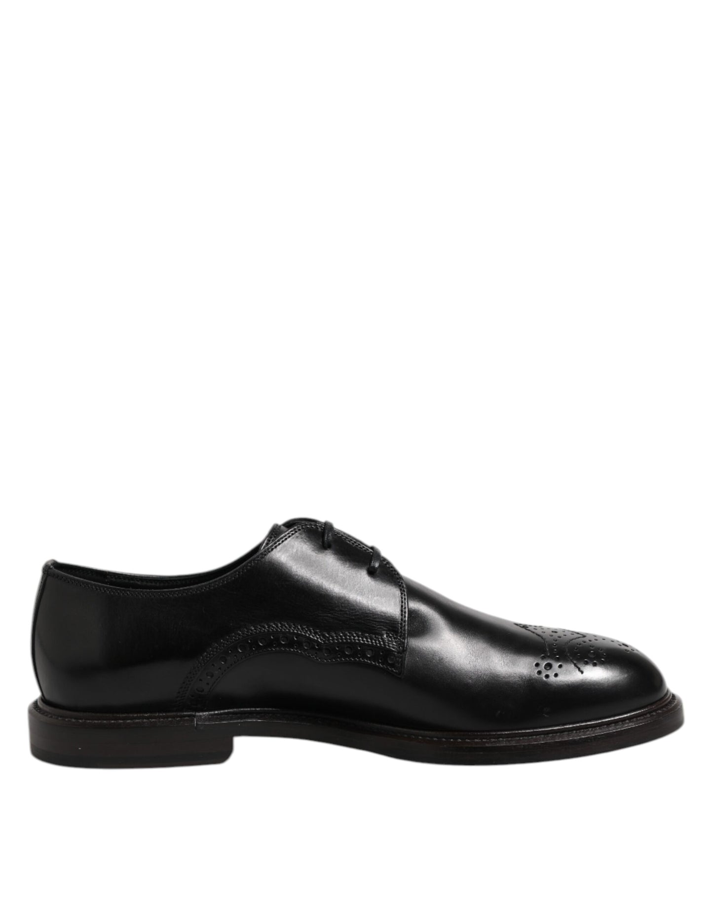 Chaussures habillées Derby en cuir noir Dolce & Gabbana