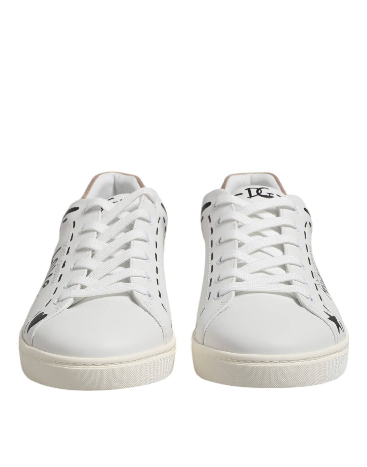 Dolce & Gabbana White Leather MILANO Low Top Sneakers Shoes by Dolce & Gabbana