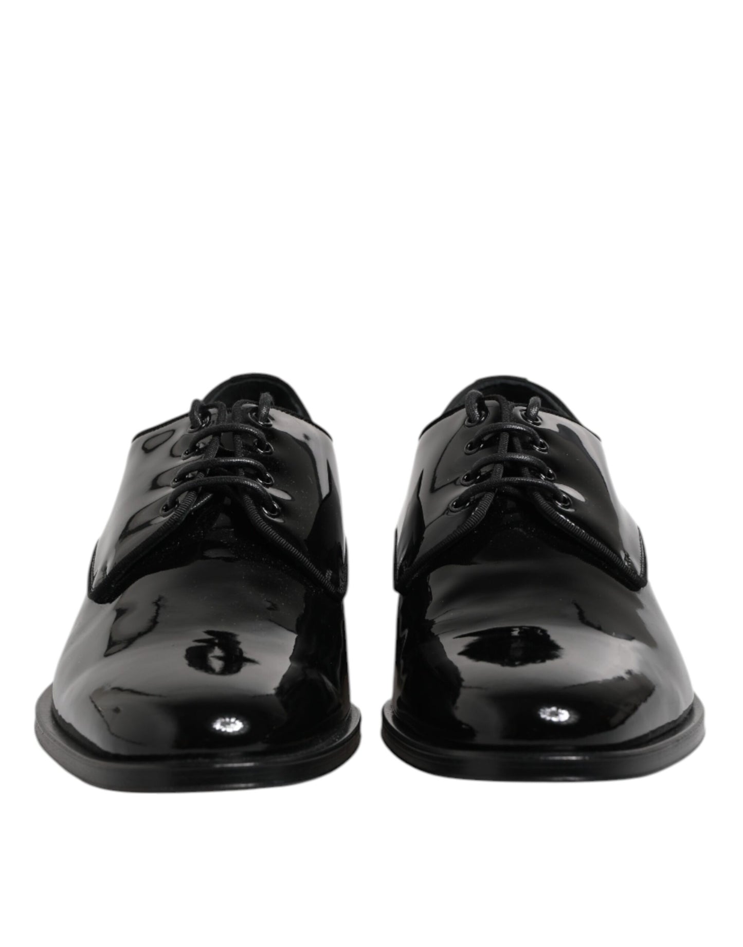 Chaussures habillées derby en cuir verni noir Dolce & Gabbana