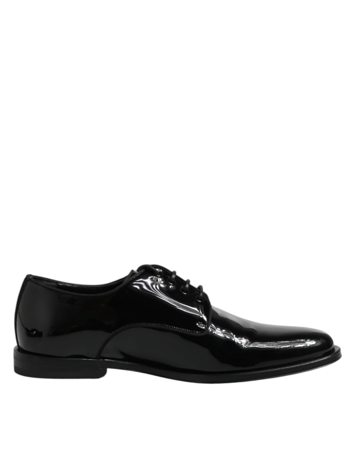 Chaussures habillées derby en cuir verni noir Dolce & Gabbana