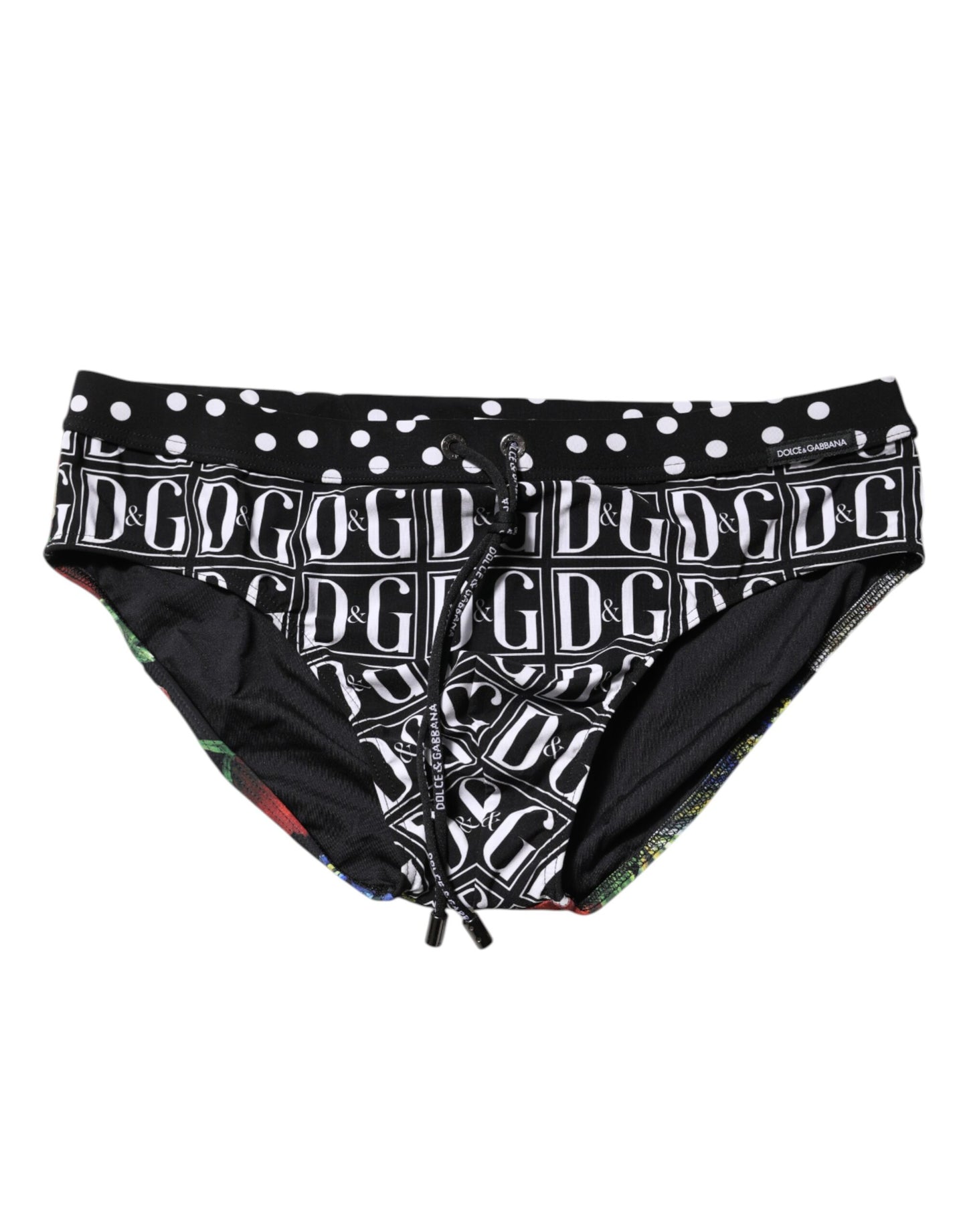 Maillot de bain Dolce & Gabbana noir à logo floral pour homme
