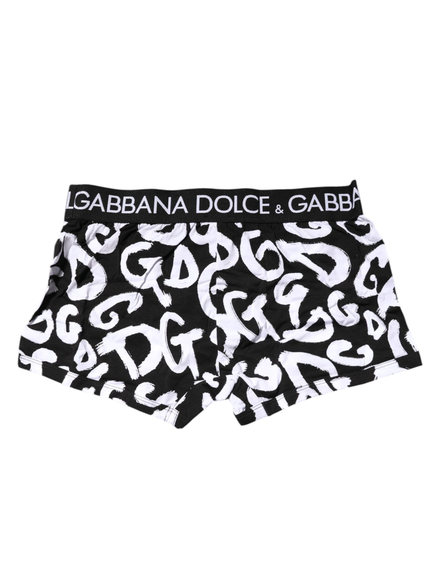 Boxer classique Dolce & Gabbana à imprimé logo noir et blanc