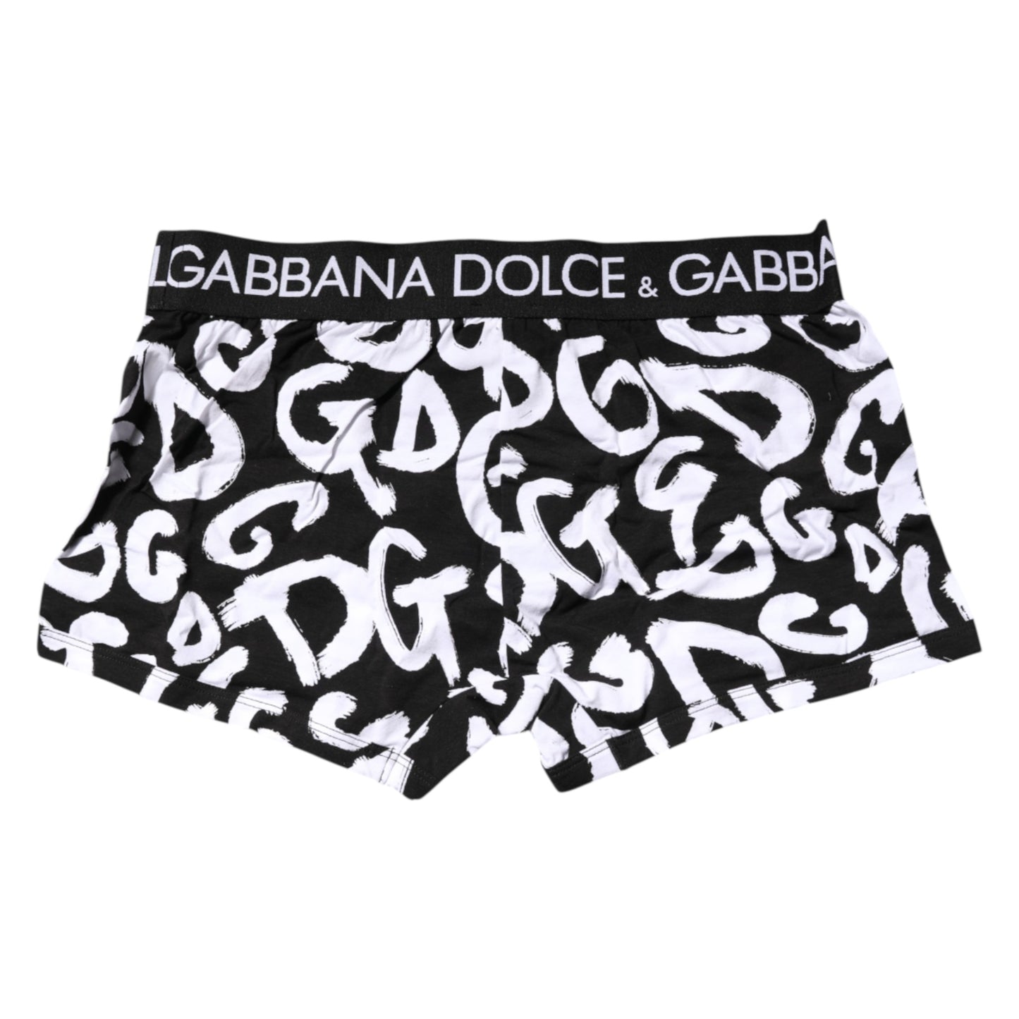 Boxer classique Dolce & Gabbana à imprimé logo noir et blanc