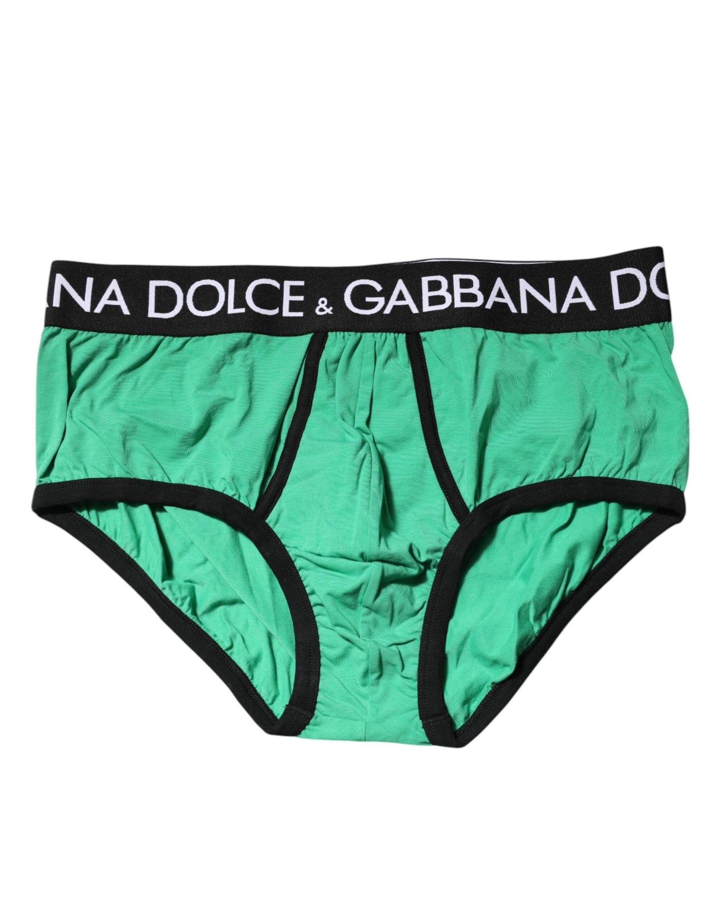 Sous-vêtement classique en coton stretch vert Dolce & Gabbana