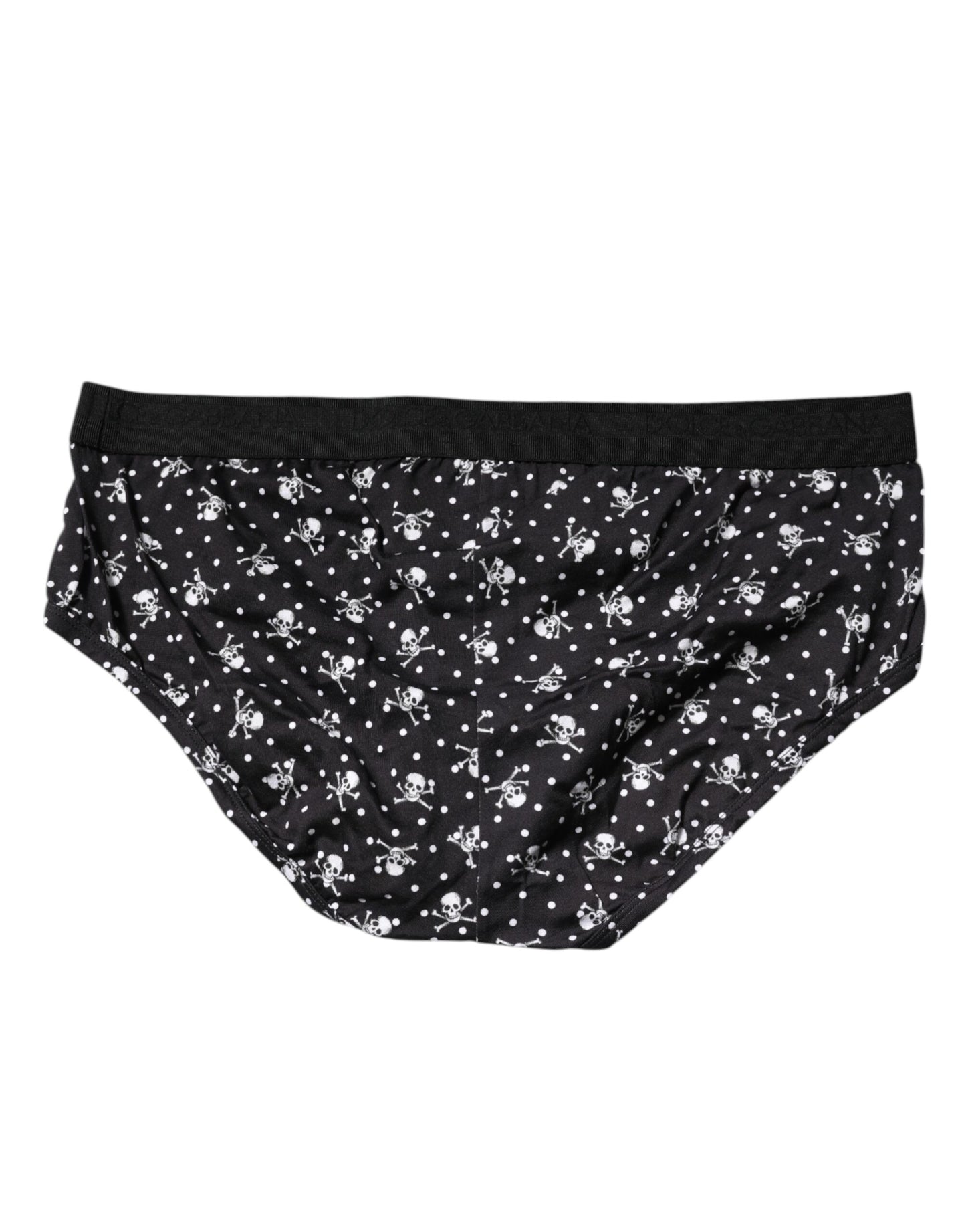 Sous-vêtement régulier en coton noir imprimé Dolce & Gabbana