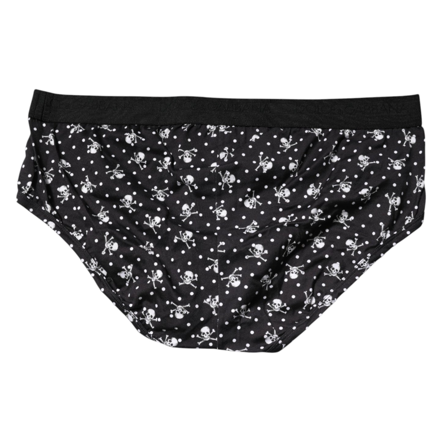 Sous-vêtement régulier en coton noir imprimé Dolce & Gabbana