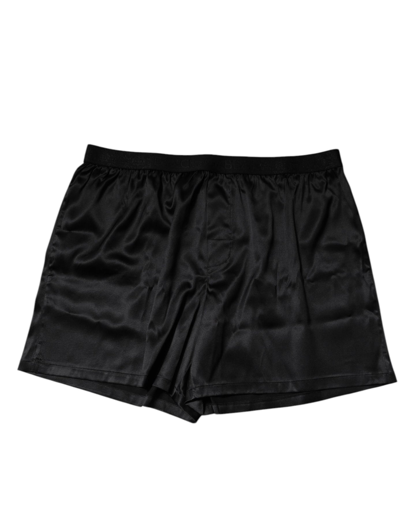 Boxer en soie noire Dolce & Gabbana pour homme