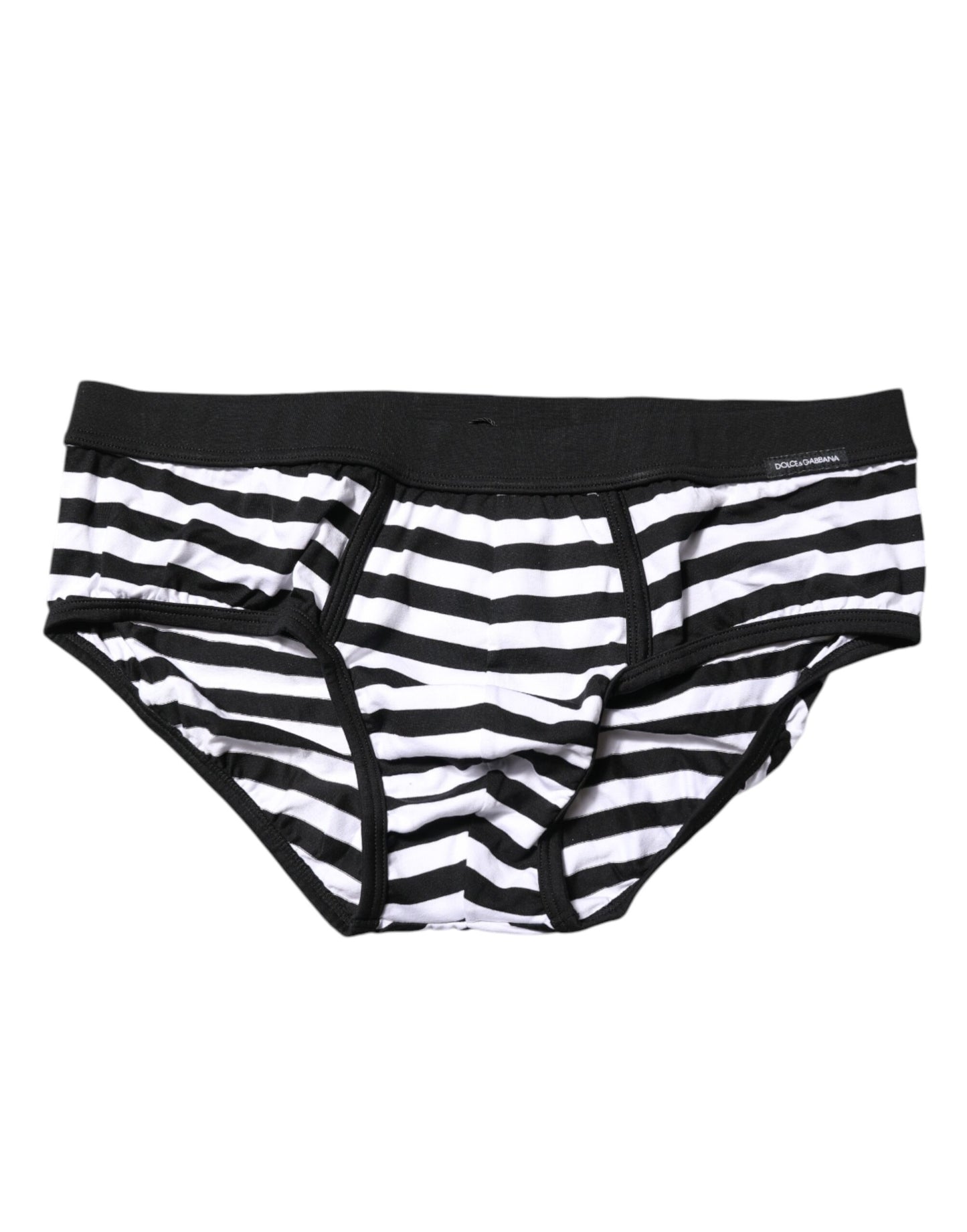 Slip classique Dolce & Gabbana à rayures noires et blanches pour homme