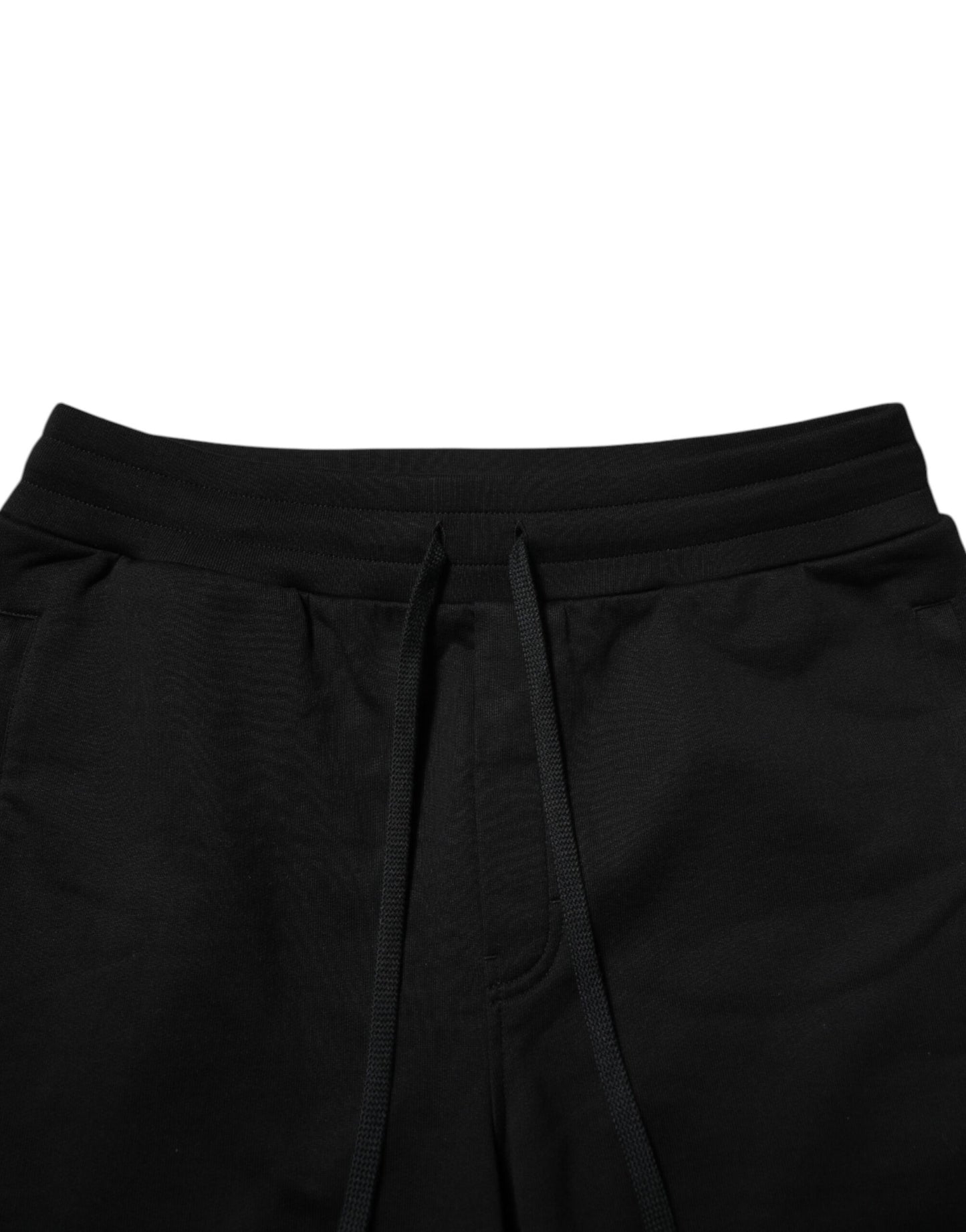 Pantalon de jogging Dolce & Gabbana en coton noir avec bande logo pour homme
