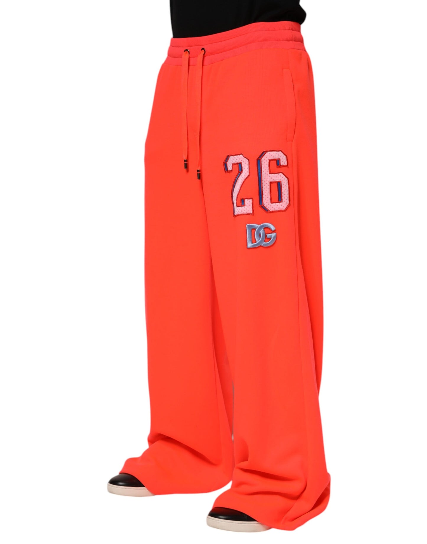 Pantalon de jogging en polyester orange Dolce & Gabbana pour homme