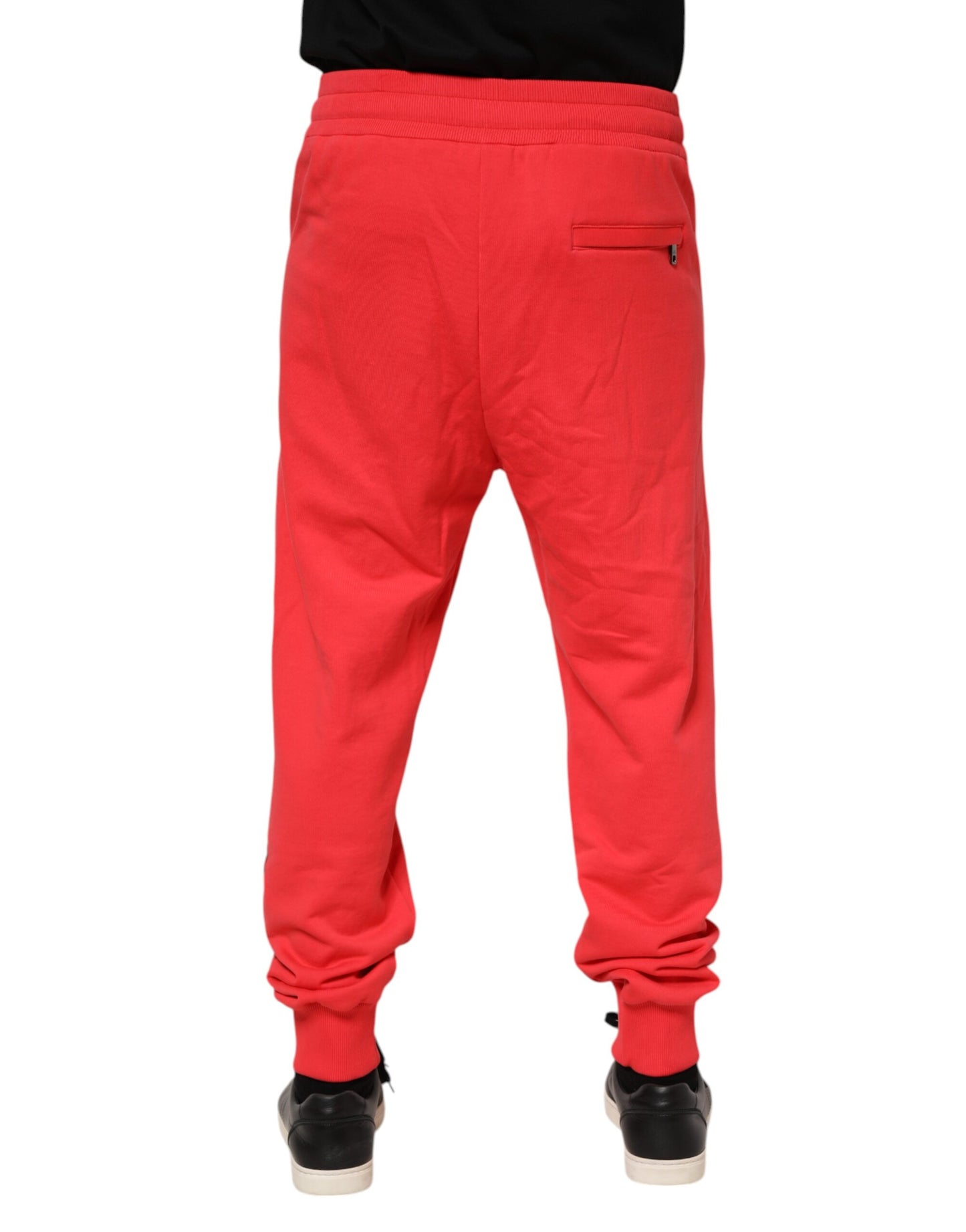 Pantalon de jogging en coton rouge Dolce & Gabbana pour homme