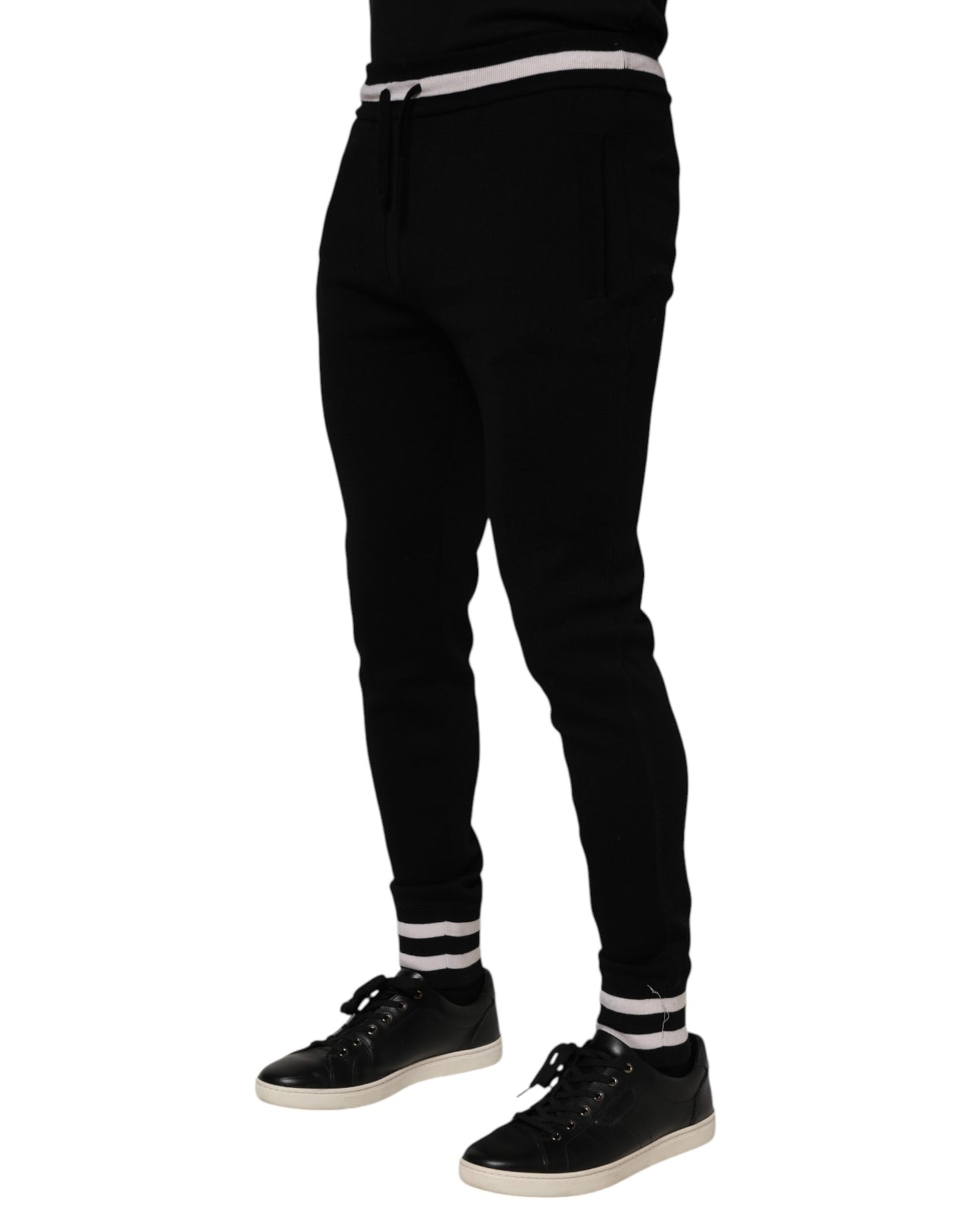 Pantalon de jogging en coton noir Dolce & Gabbana pour homme