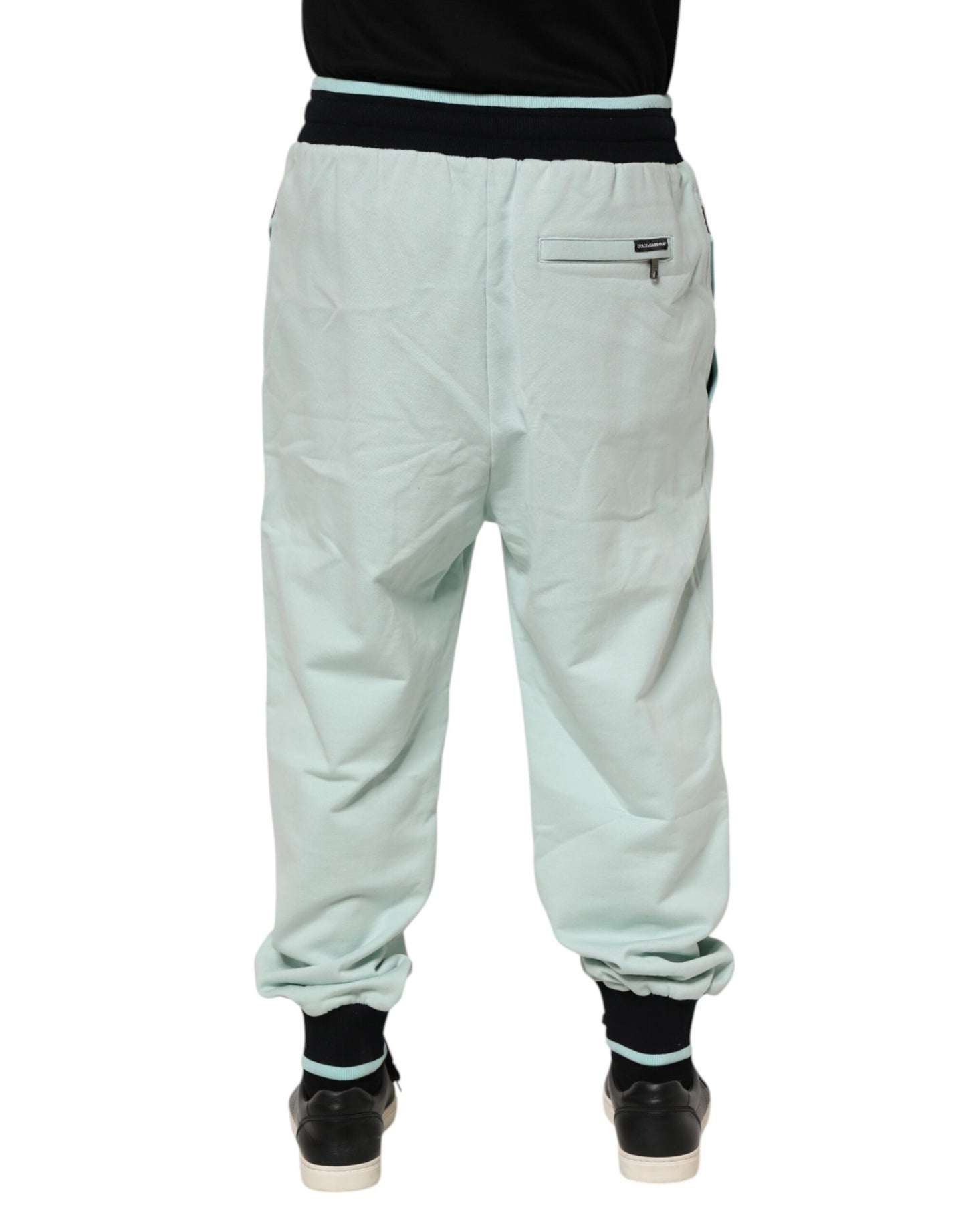 Pantalon de jogging en coton vert clair Dolce & Gabbana pour homme