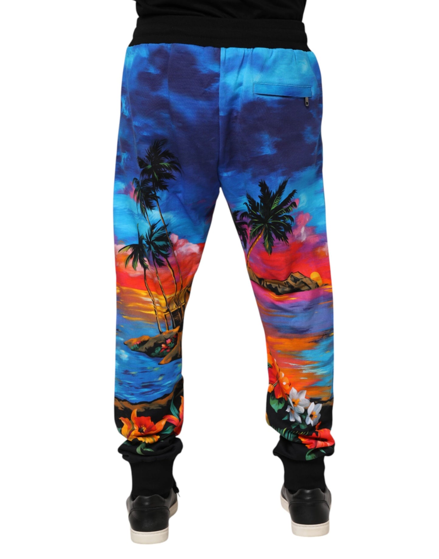 Pantalon de jogging à imprimé hawaïen bleu Dolce & Gabbana