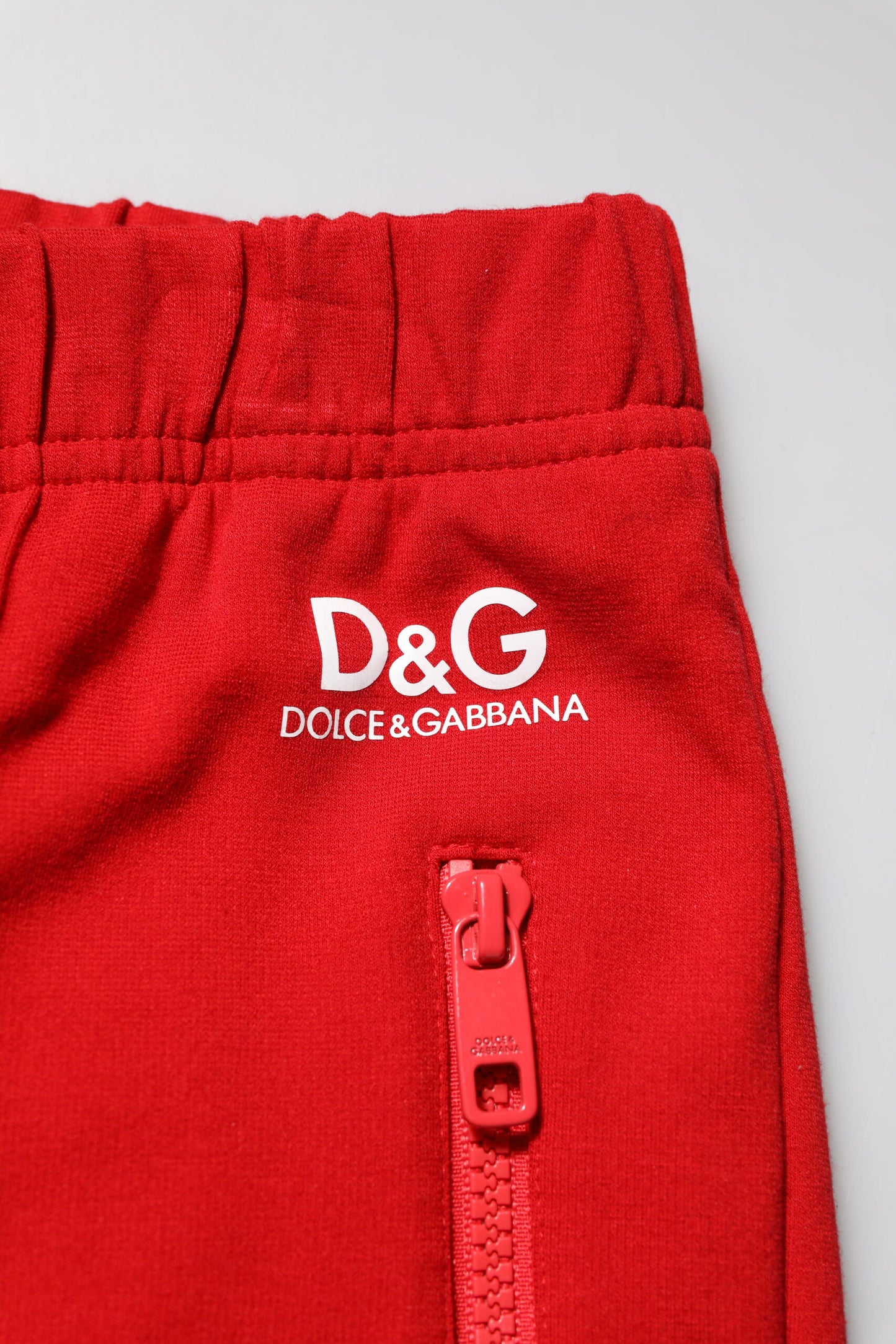 Pantalon de jogging Dolce & Gabbana en viscose rouge avec logo pour homme