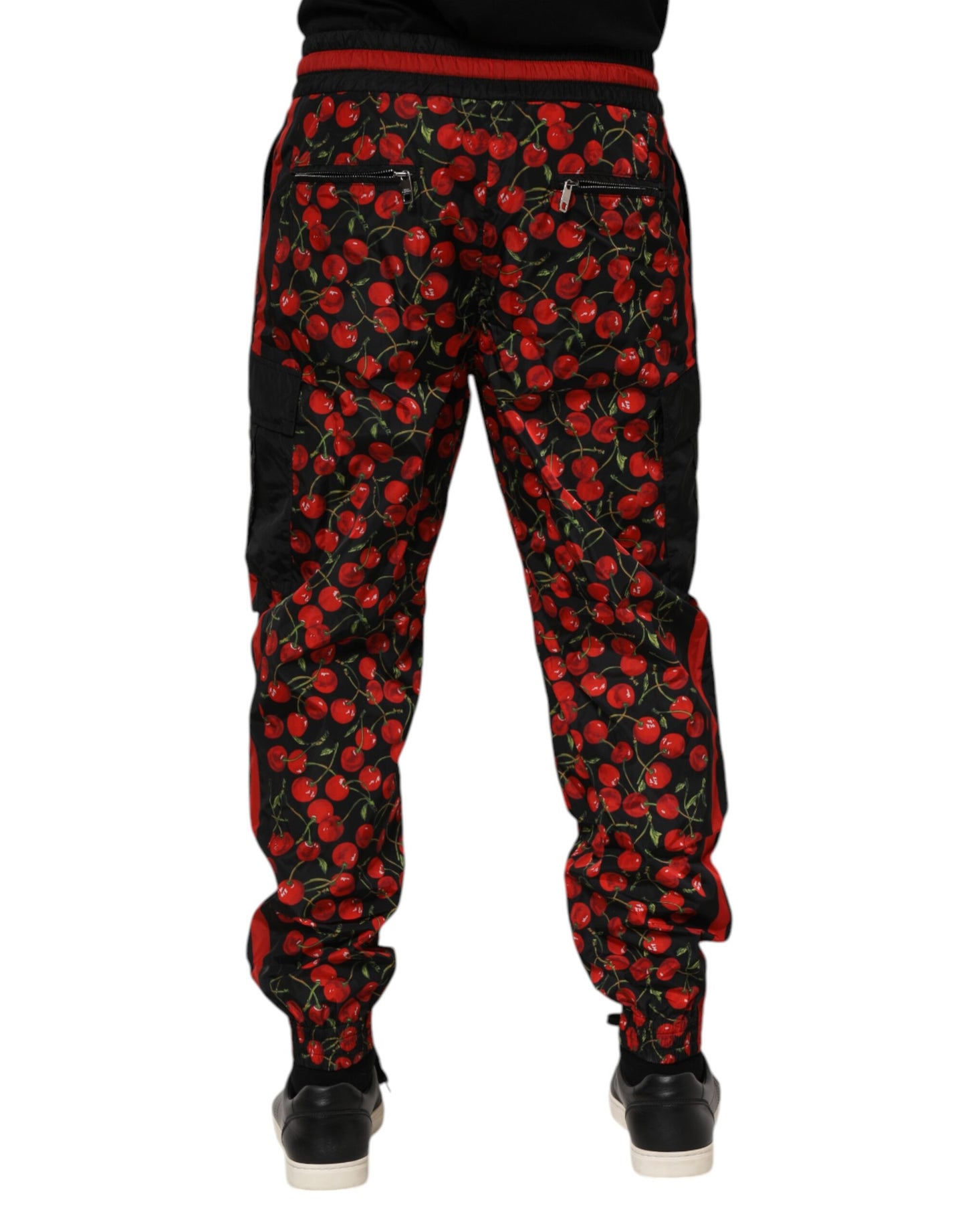 Pantalon de survêtement Dolce & Gabbana pour homme, imprimé cerises noires et rouges