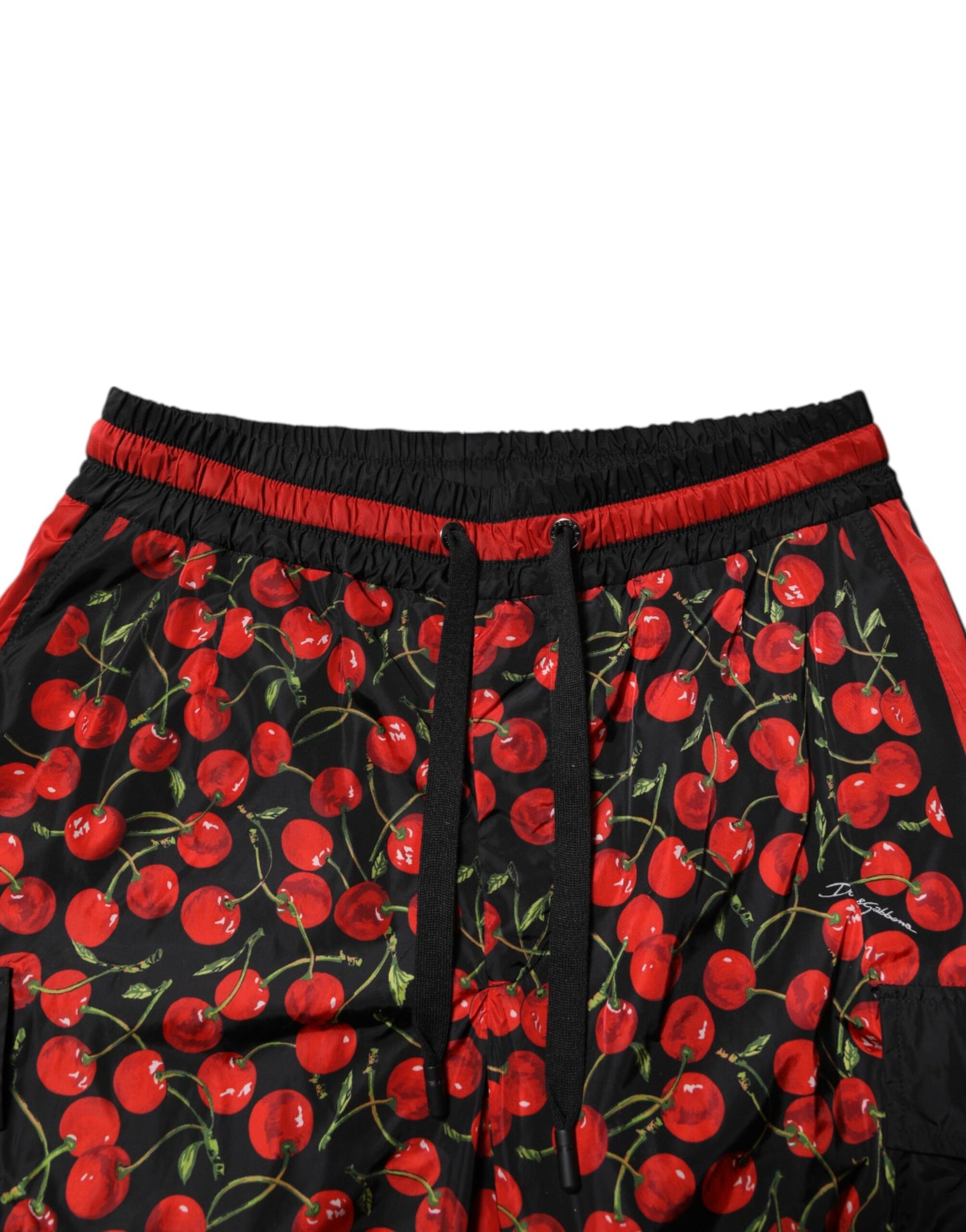 Pantalon de survêtement Dolce & Gabbana pour homme, imprimé cerises noires et rouges