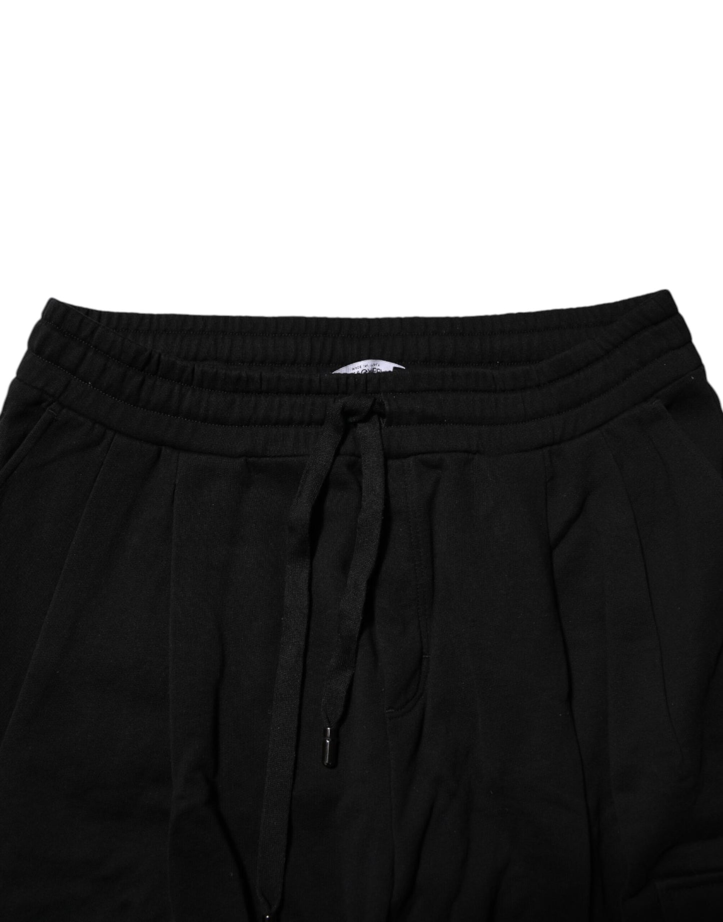 Pantalon de jogging en coton noir avec logo Dolce & Gabbana