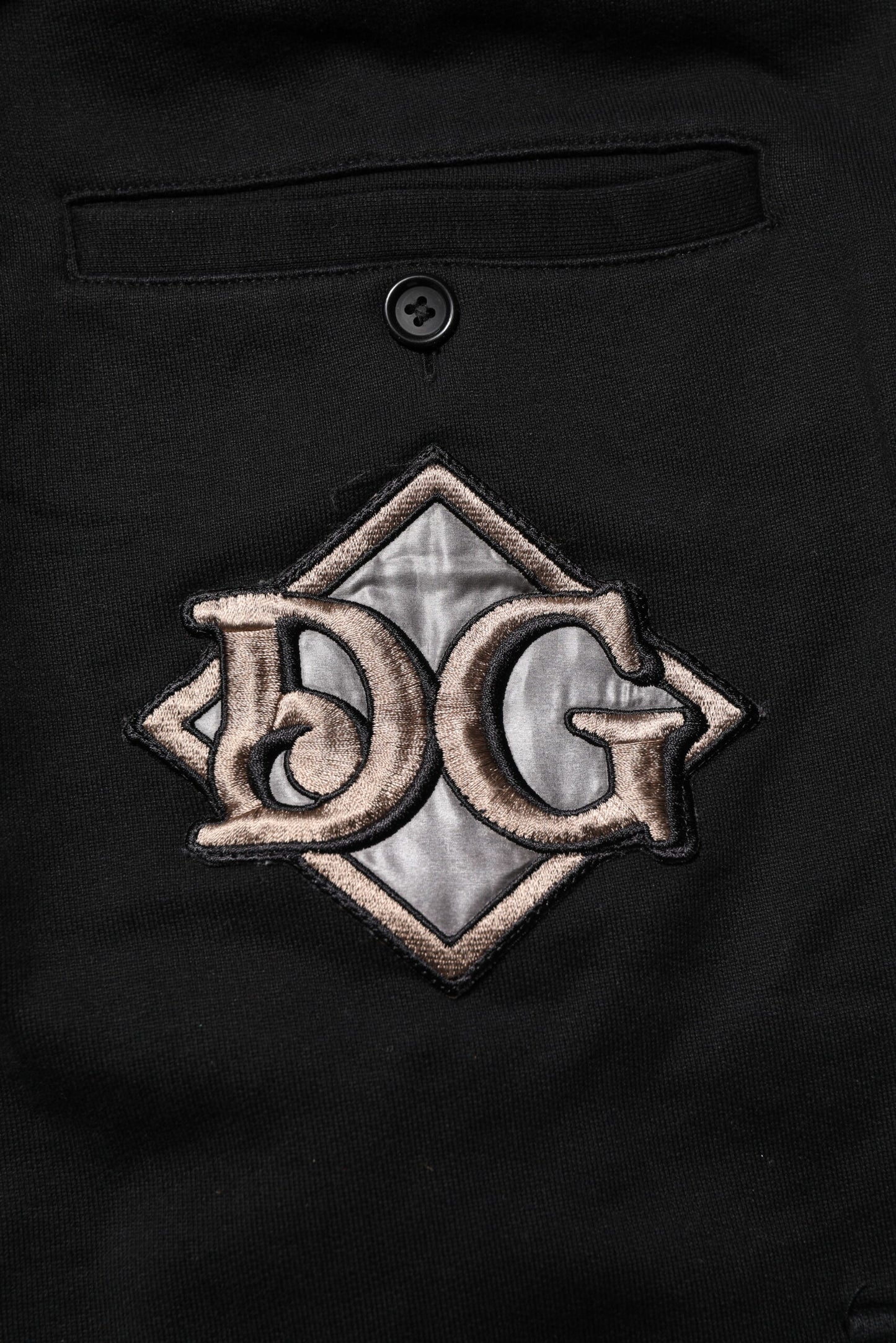 Pantalon de jogging en coton noir avec logo Dolce & Gabbana