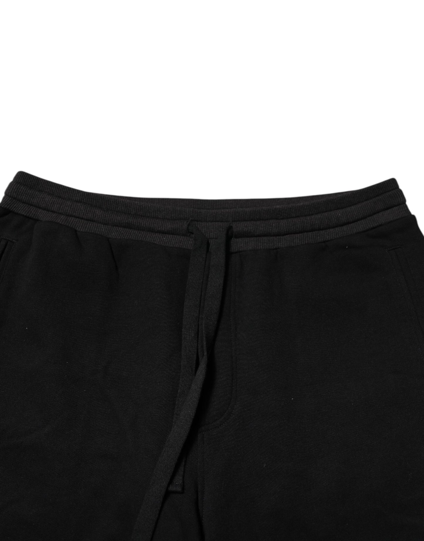 Pantalon de jogging en coton noir Dolce & Gabbana