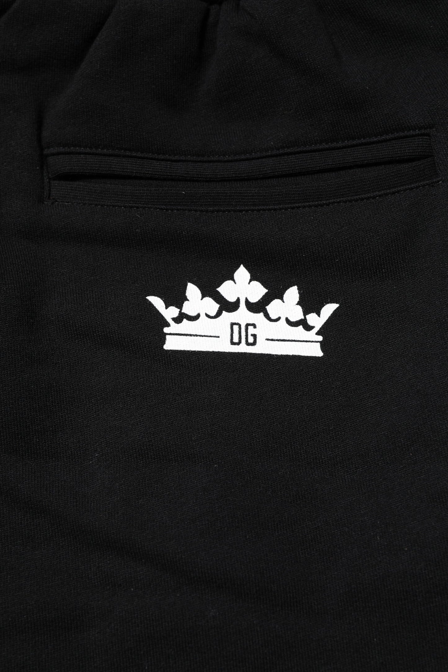 Pantalon de jogging en coton noir Dolce & Gabbana