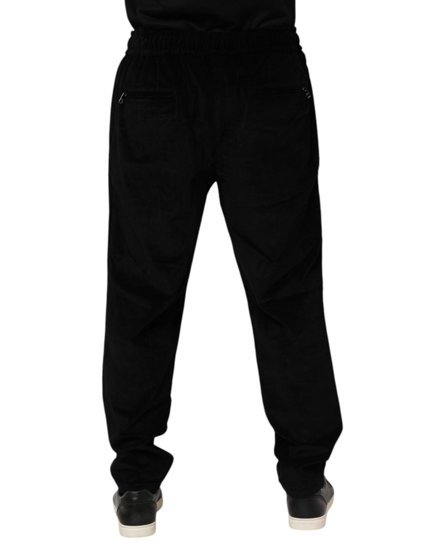 Pantalon de jogging en coton noir Dolce & Gabbana pour homme
