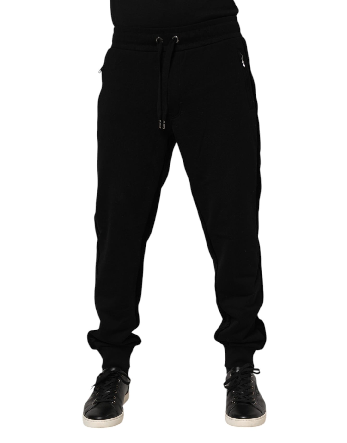Pantalon de jogging en coton noir Dolce & Gabbana pour homme
