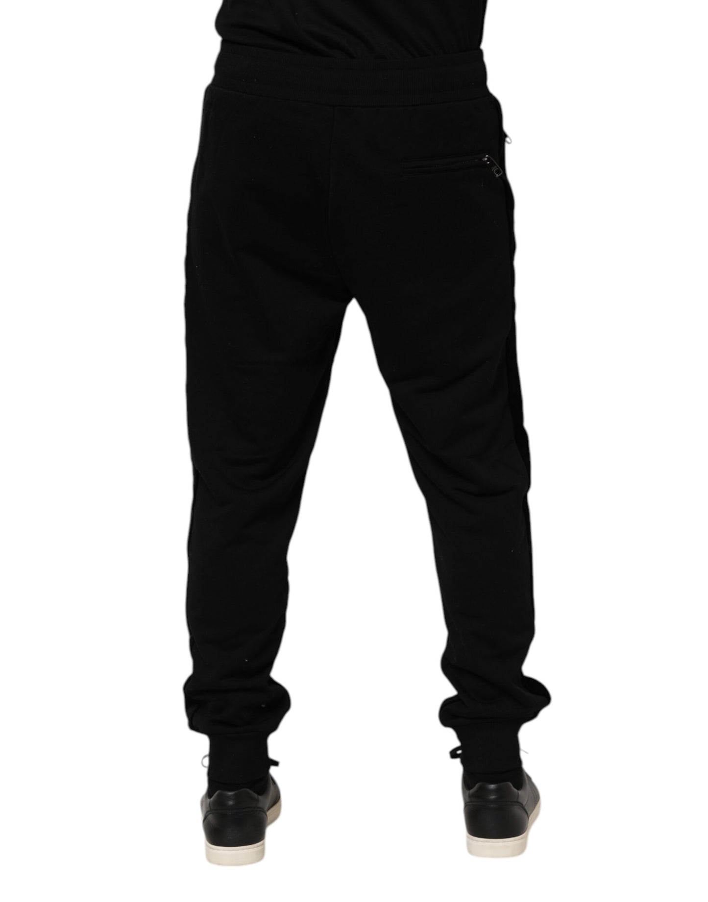 Pantalon de jogging en coton noir Dolce & Gabbana pour homme