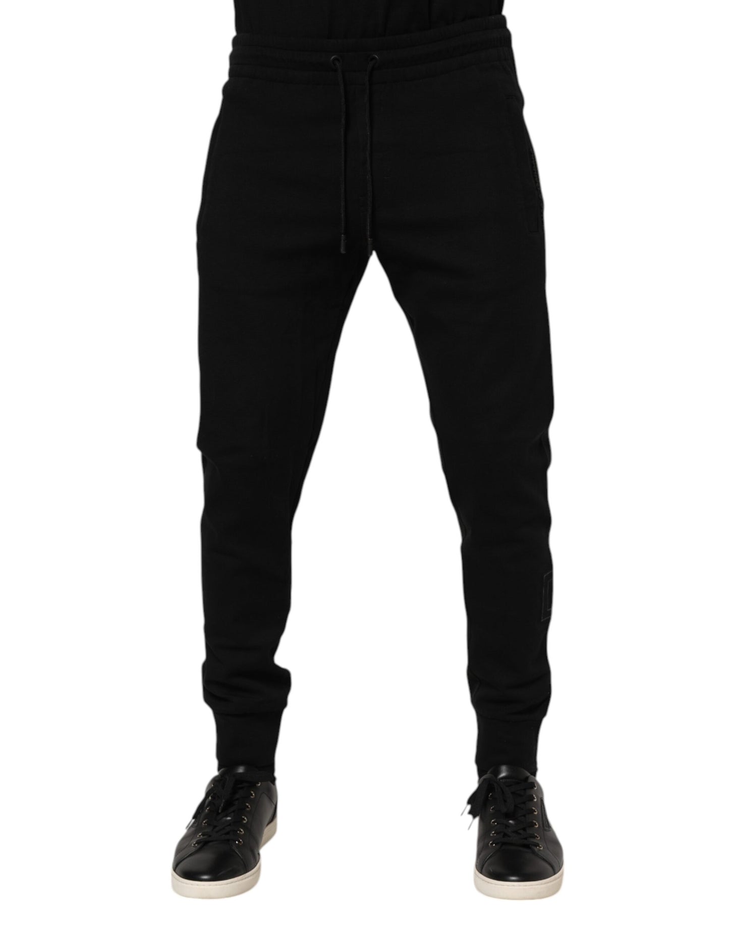 Pantalon de jogging en coton noir Dolce & Gabbana pour homme