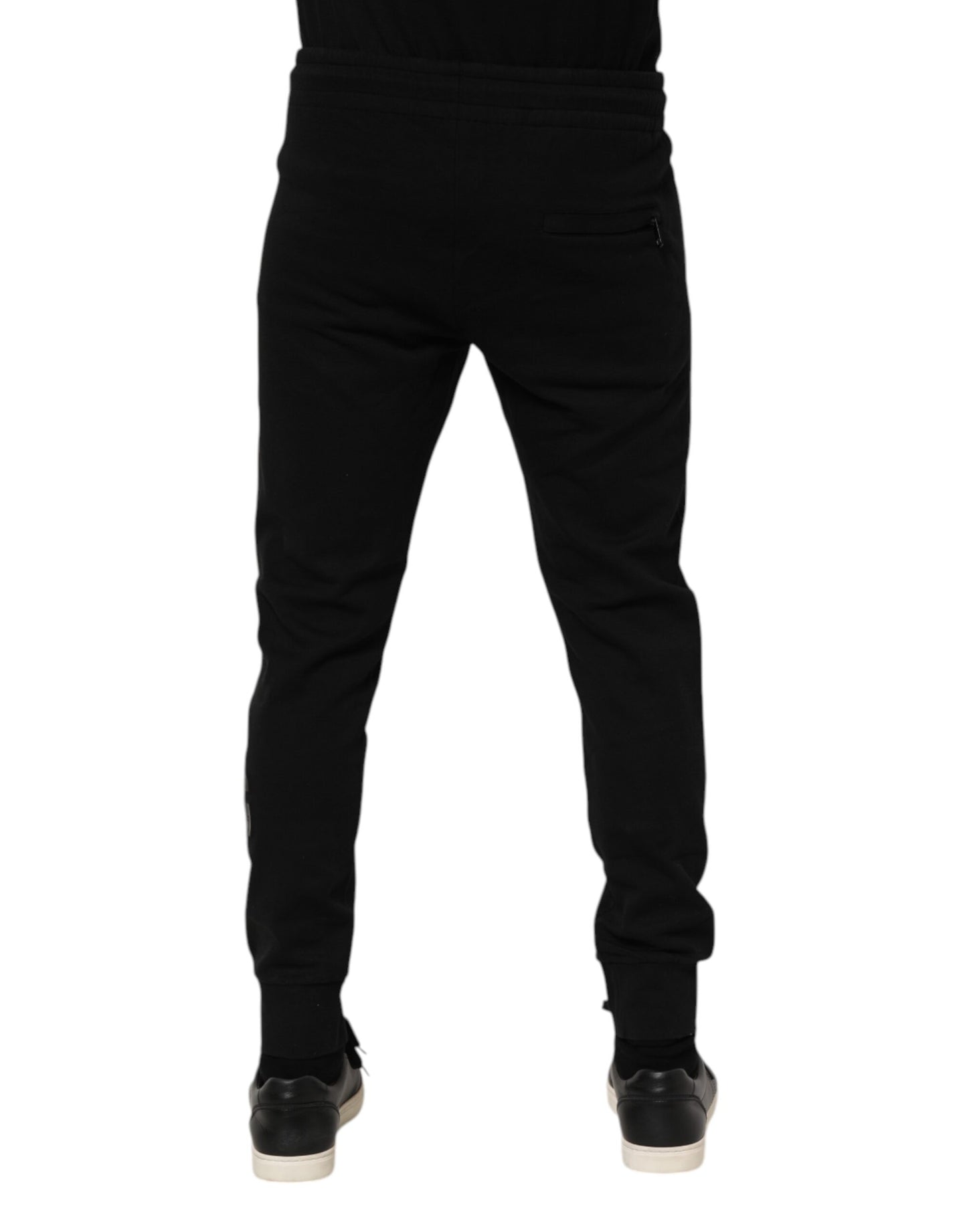Pantalon de jogging en coton noir Dolce & Gabbana pour homme