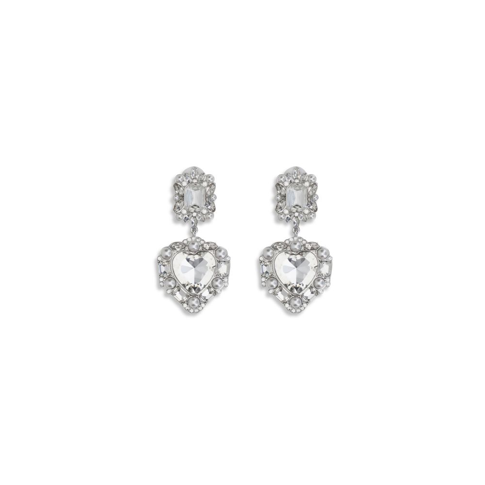 Boucles d'oreilles Autoportrait avec pendentif en forme de cœur