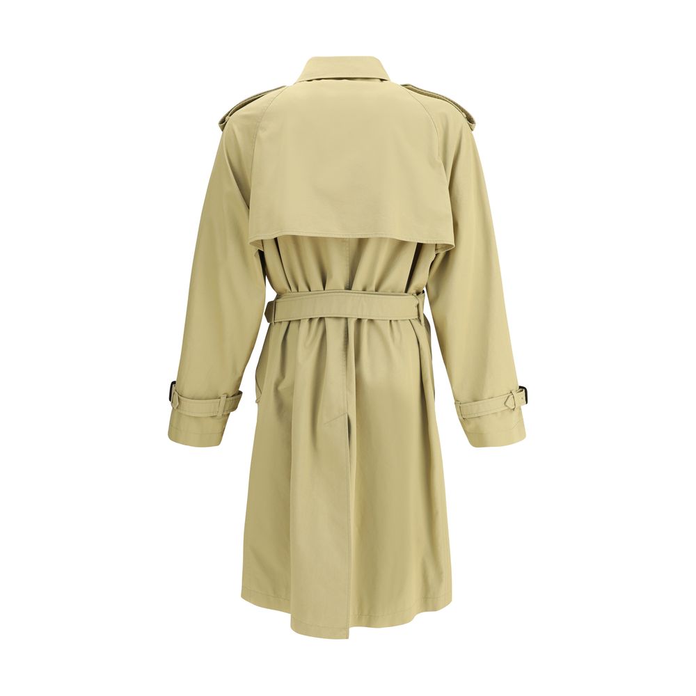 Trench-coat Burberry en gabardine de coton de taille moyenne