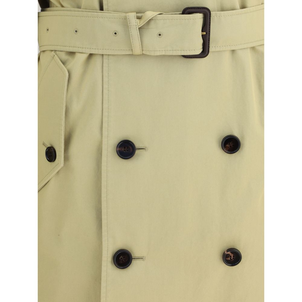 Trench-coat Burberry en gabardine de coton de taille moyenne