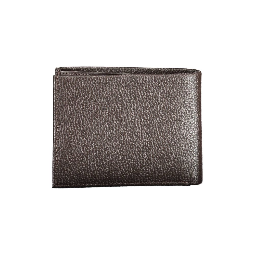 Portefeuille en cuir marron Calvin Klein