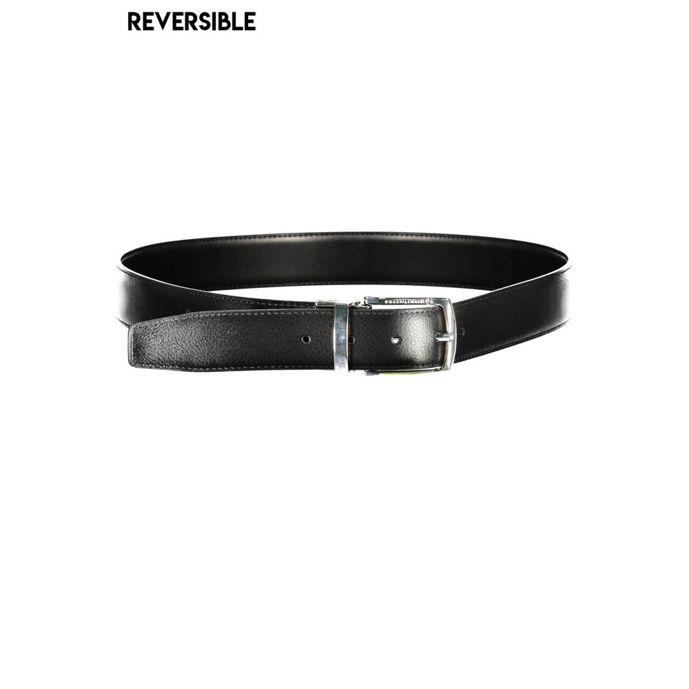 Ceinture en cuir noir Sergio Tacchini