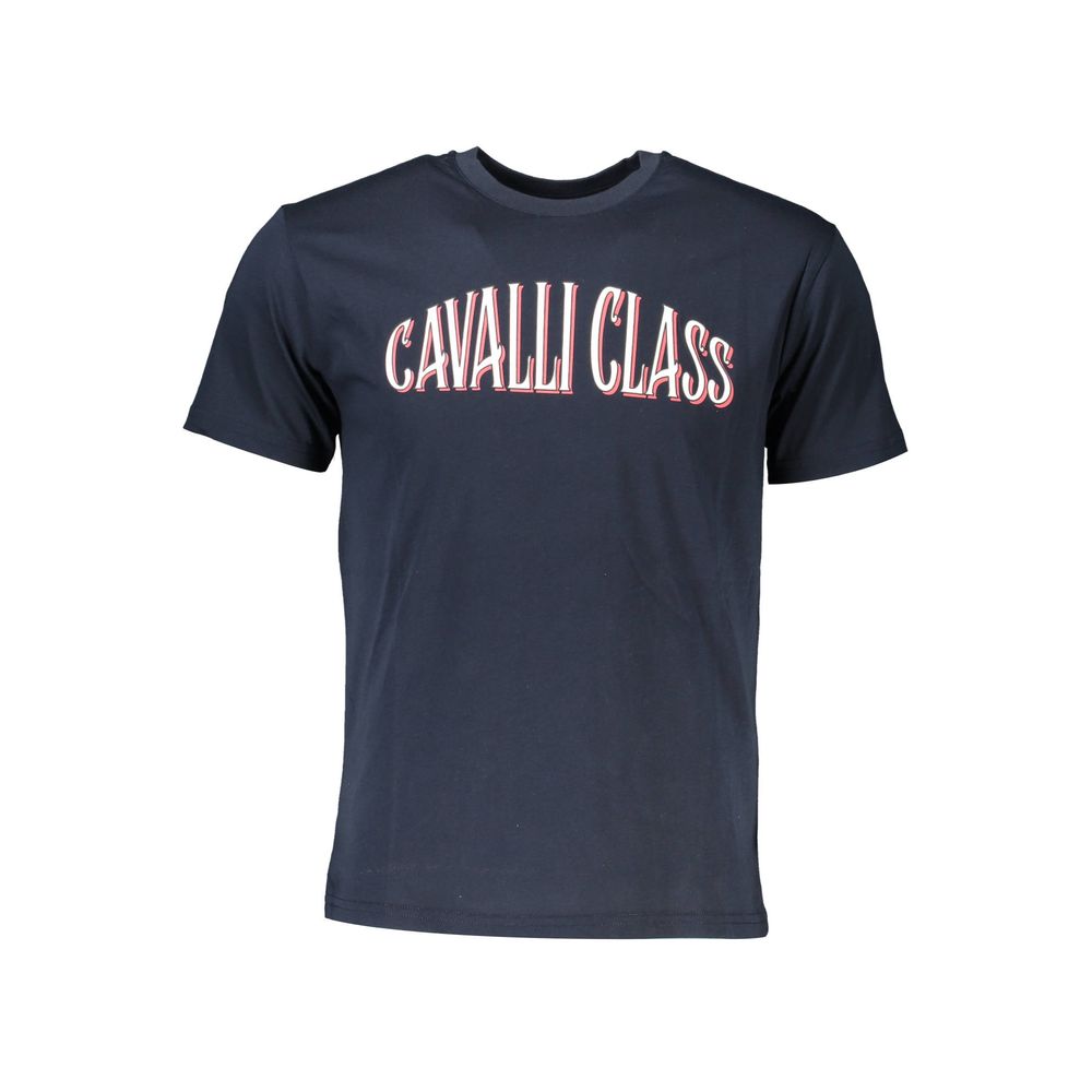T-shirt en coton bleu Cavalli Class