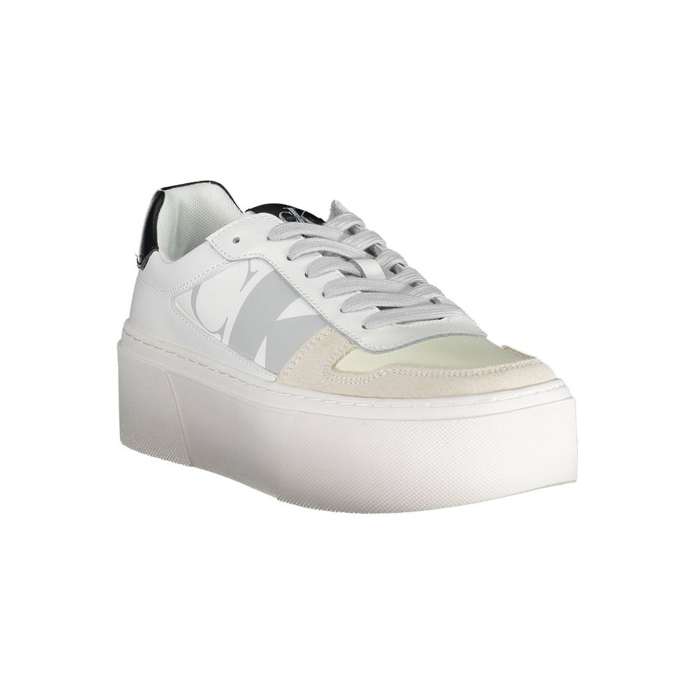 Calvin Klein White Polyester Sneaker by Calvin Klein